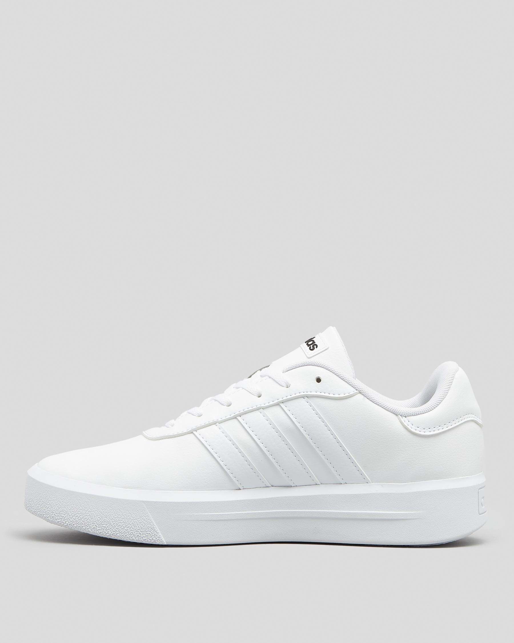 Shop adidas Womens Court Platform Shoes In White/white/black - Fast ...