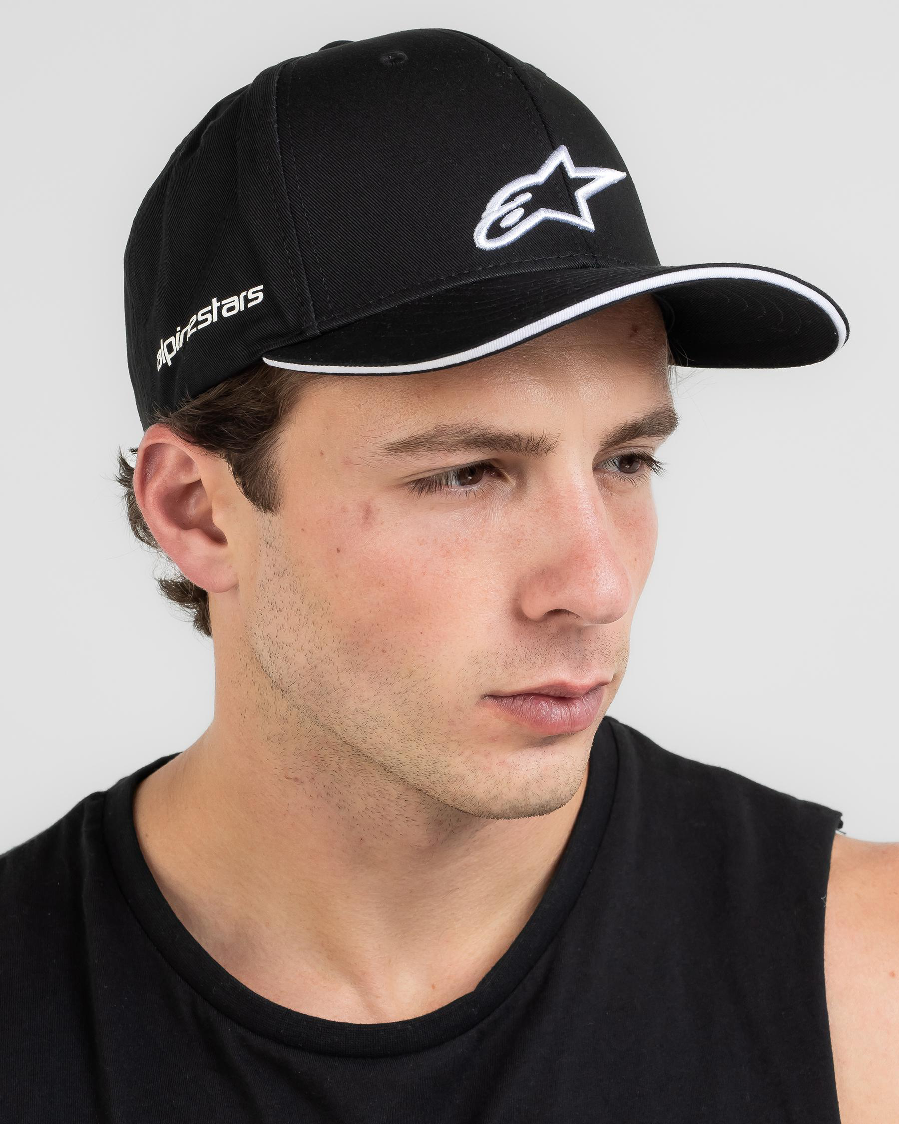 Shop Alpinestars Rostrum Cap In Black/white Fast Shipping & Easy