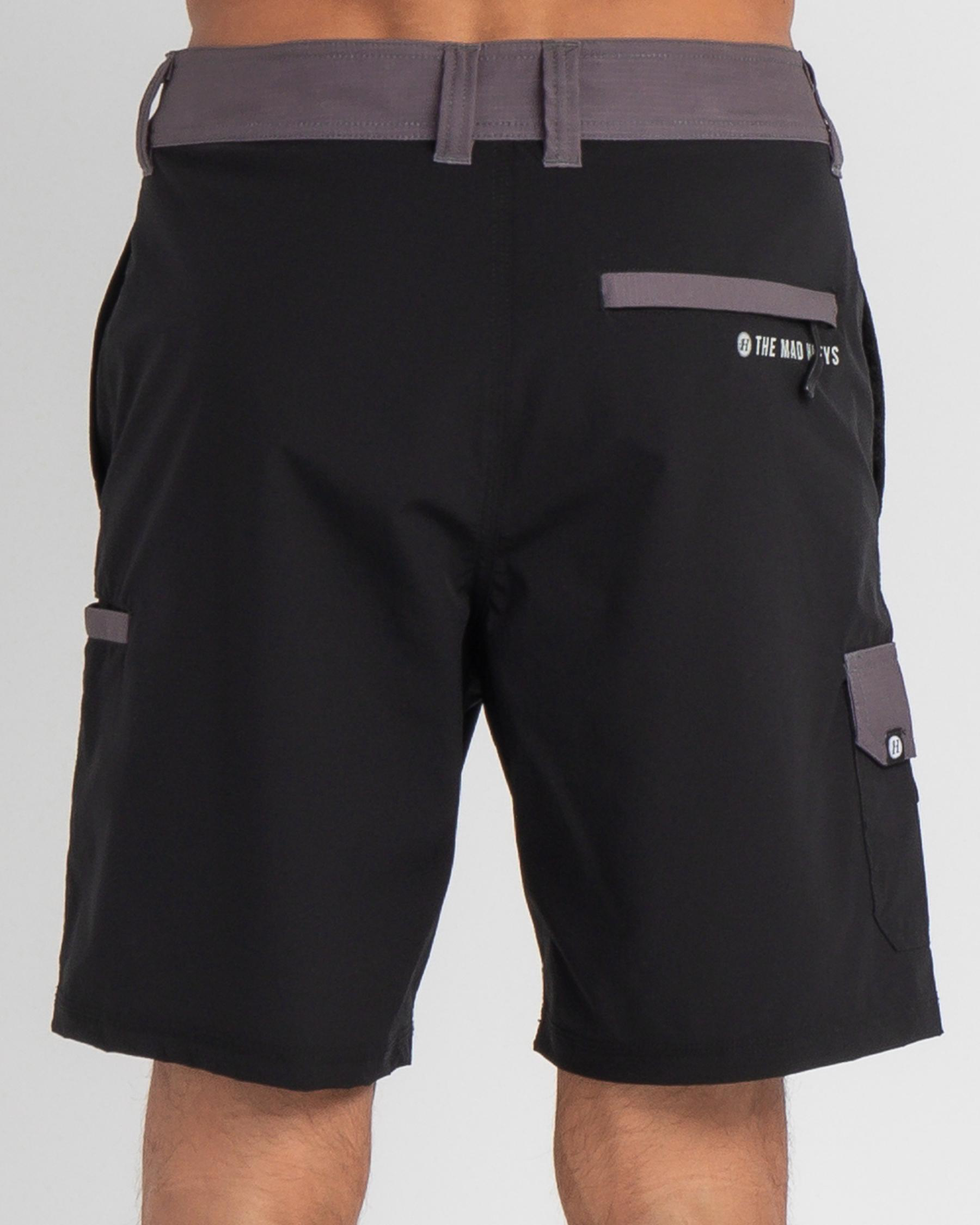 Shop The Mad Hueys Cross Breed Hybrid Shorts In Black - Fast Shipping ...