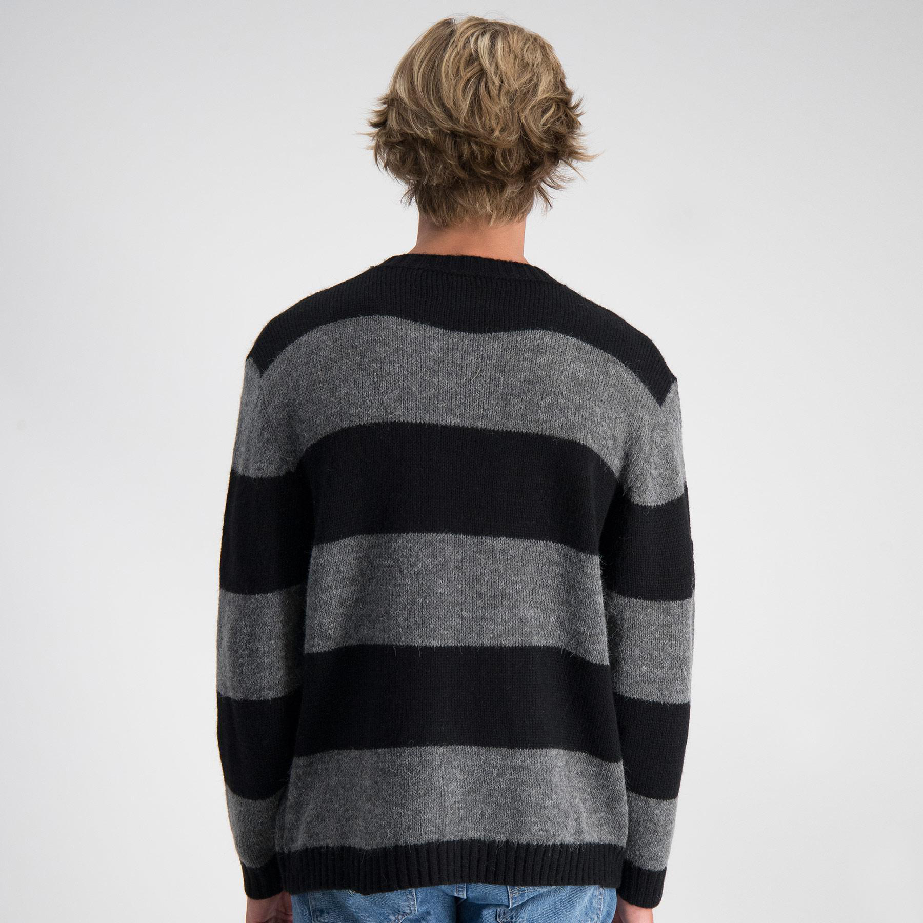 Shop Rusty Johnny Crew Knit Sweatshirt In Coal - Fast Shipping & Easy ...