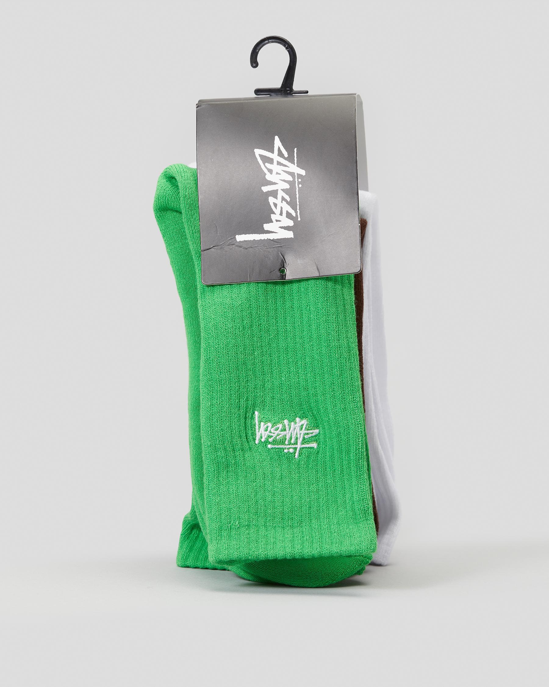 Shop Stussy Graffiti Socks 3 Pack In Multi - Fast Shipping & Easy ...