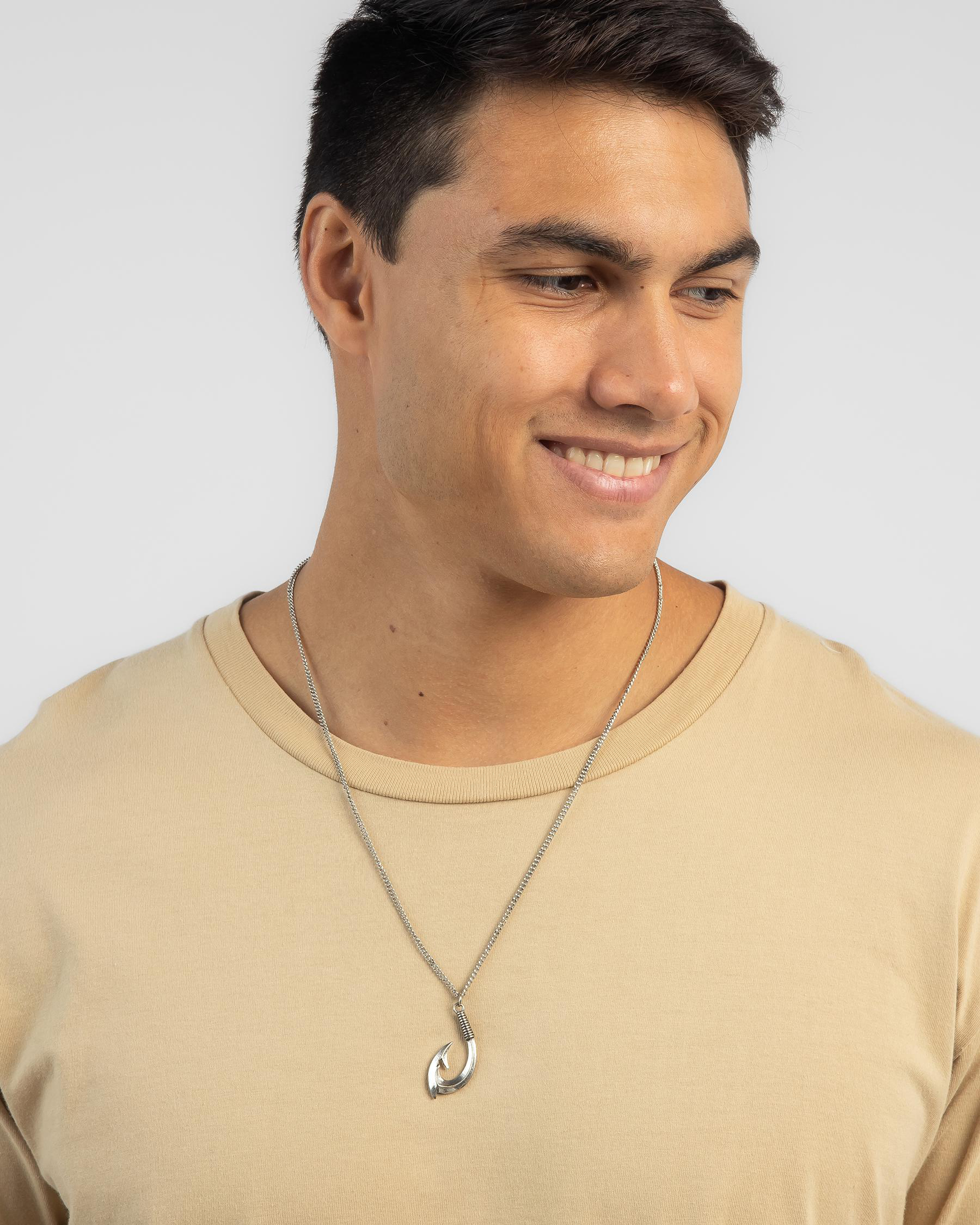 Shop Classics 77 Antique Hook Pendant Necklace In Silver Fast