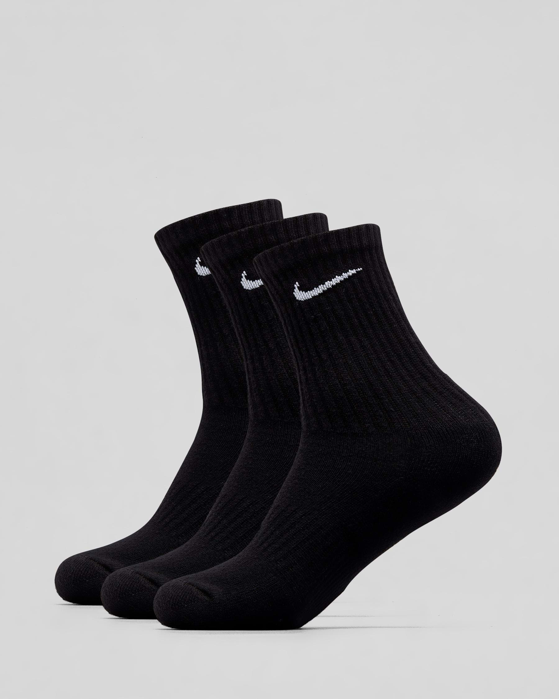 Nike Boys' Perfect Cushion Crew Trai In Black/white - Fast Shipping ...