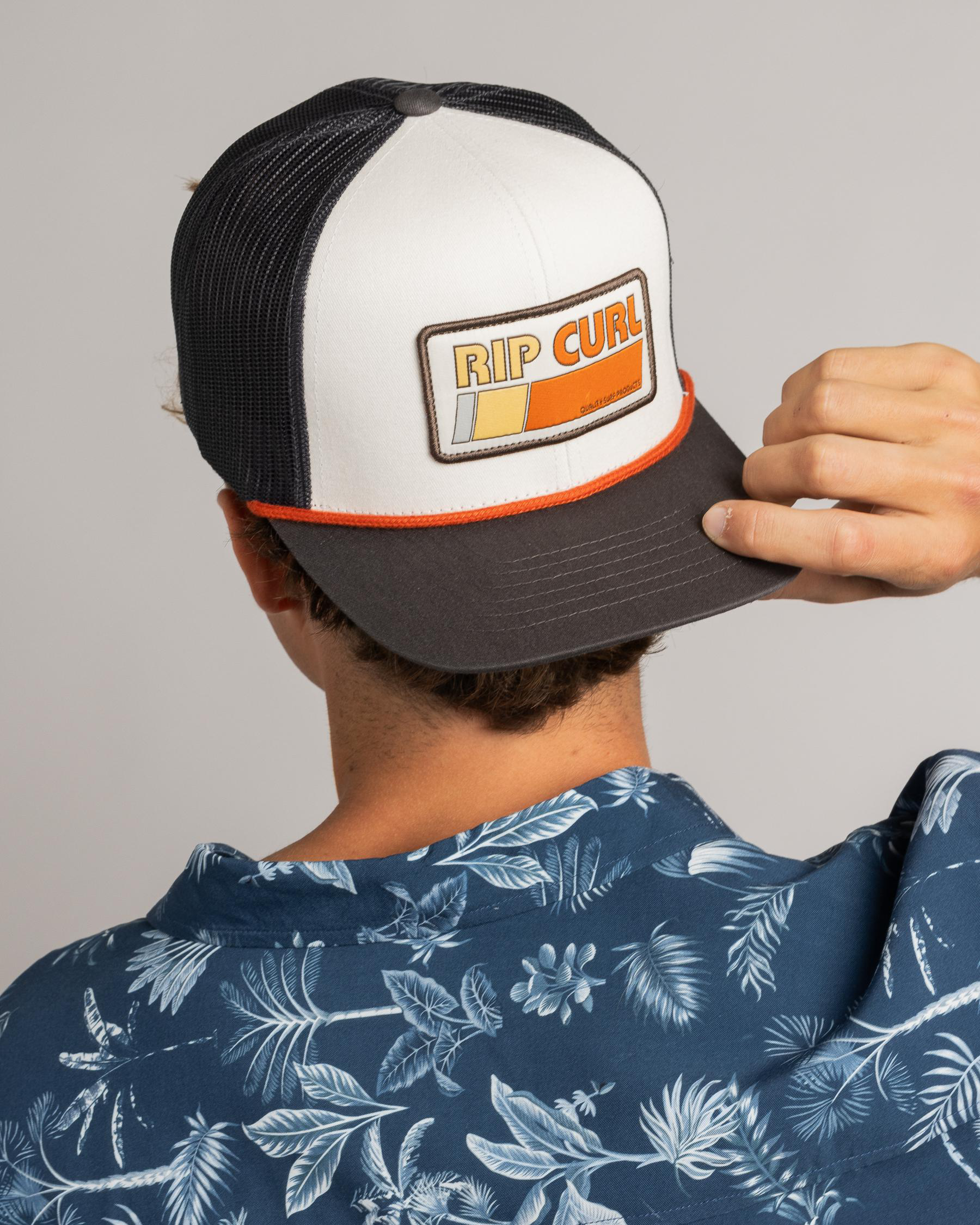 Shop Rip Curl Surf Revival Trucker Cap In Bone Fast Shipping Easy 