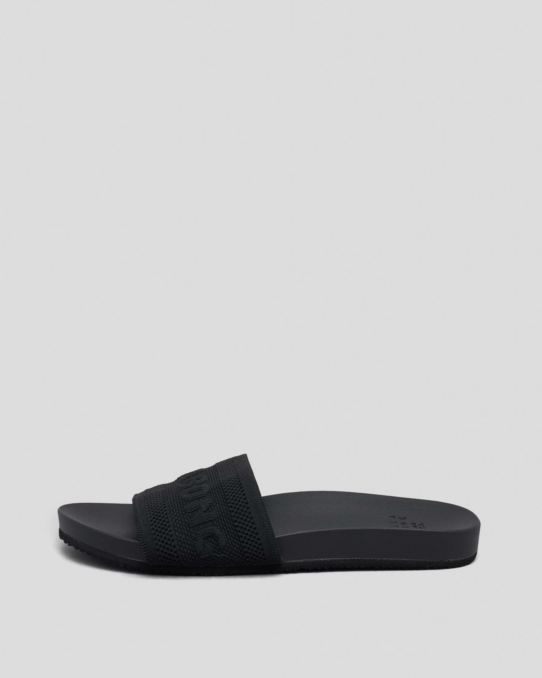 Billabong Cruz Slide Sandals In Black - Fast Shipping & Easy Returns ...
