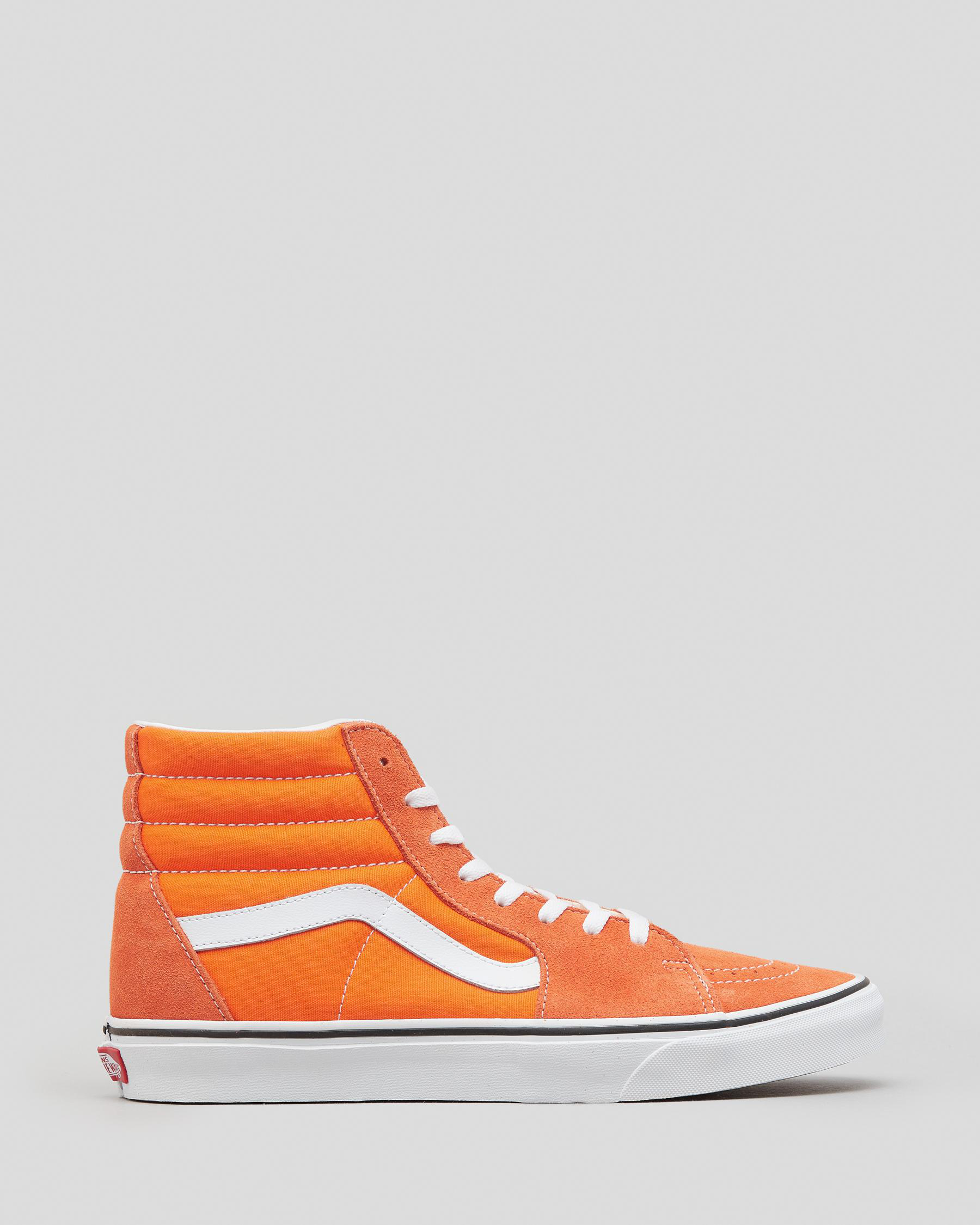 Shop Vans Sk8Hi Shoes In Orange Tiger/true White Fast Shipping
