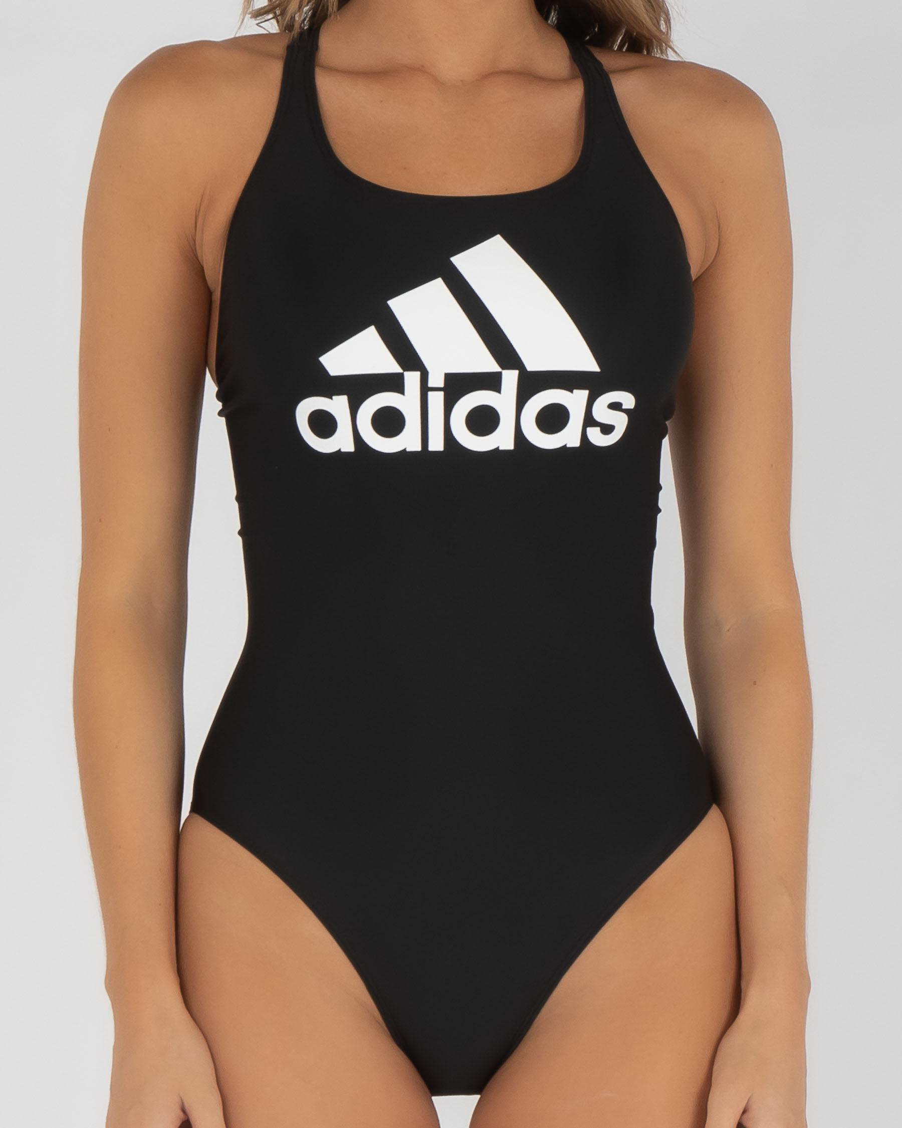 adidas large logo swimsuit