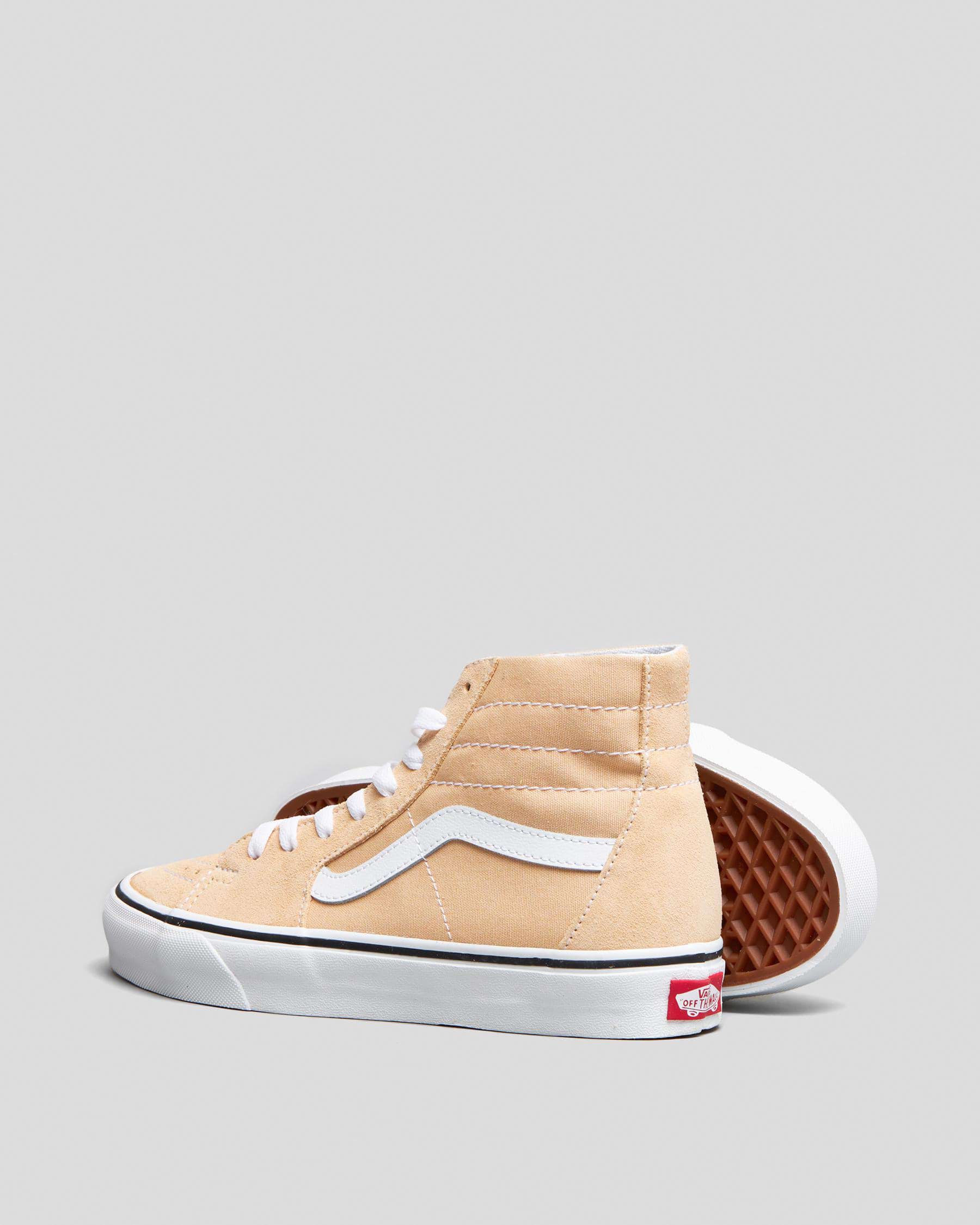 Vans Womens Sk8-Hi Tapered Color Theory Shoes In Honey Peach - Fast ...