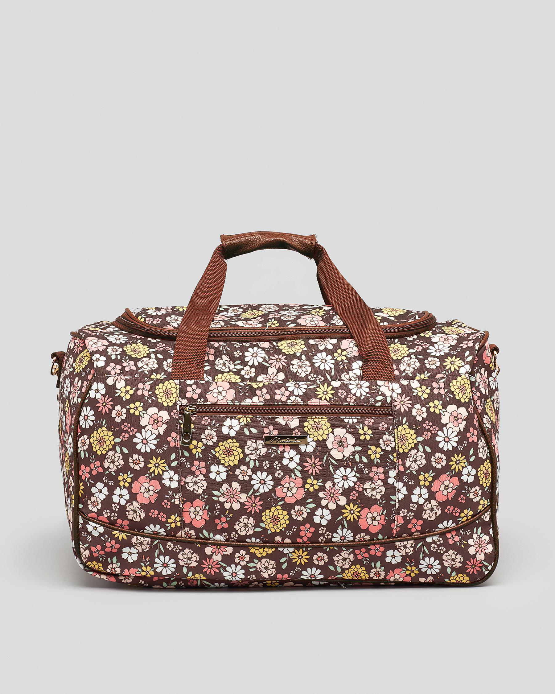 Mooloola Kat Overnight Bag In Pink/chocolate FREE* Shipping & Easy