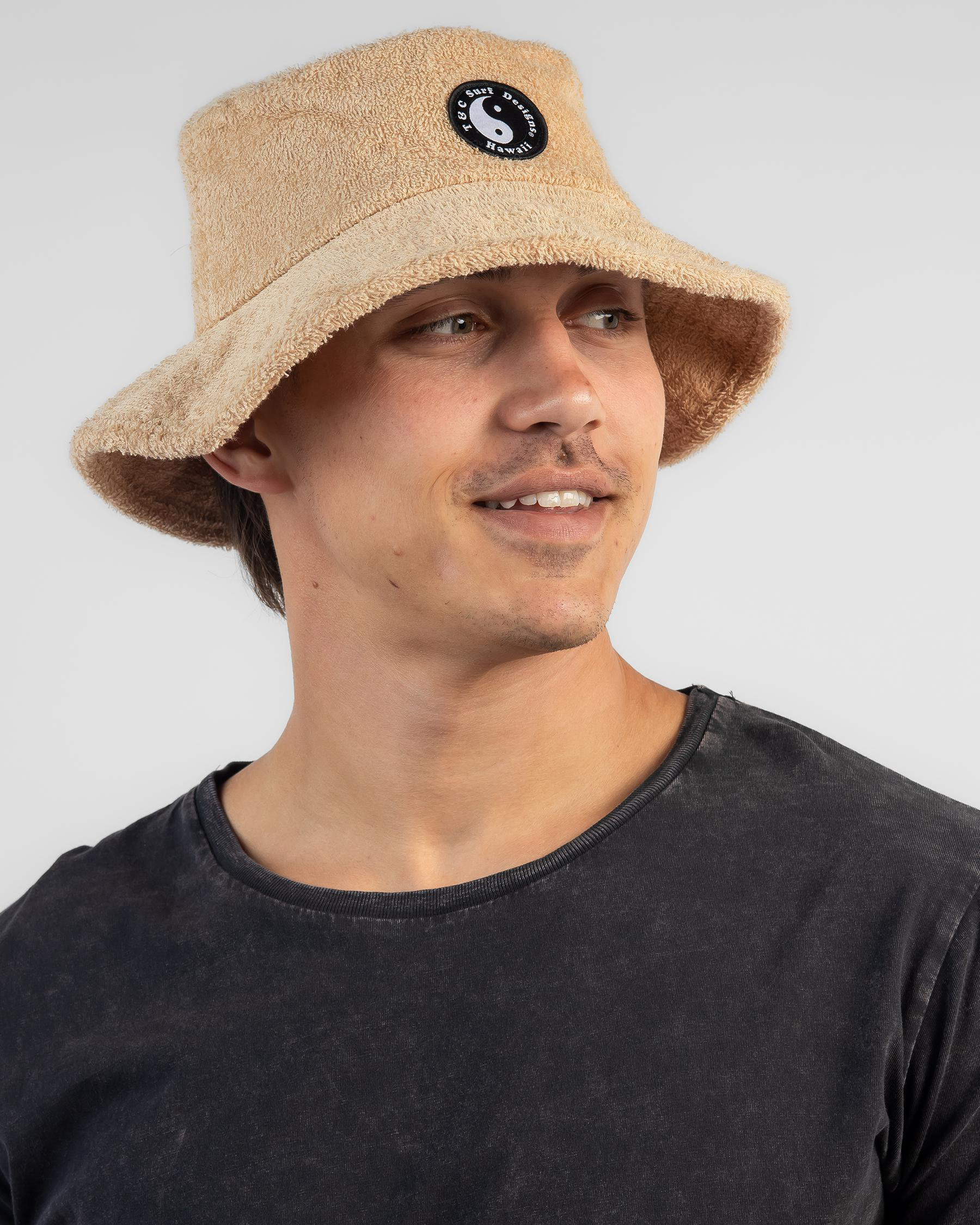 Town & Country Surf Designs Terry Bucket Hat In Sand - Fast Shipping ...