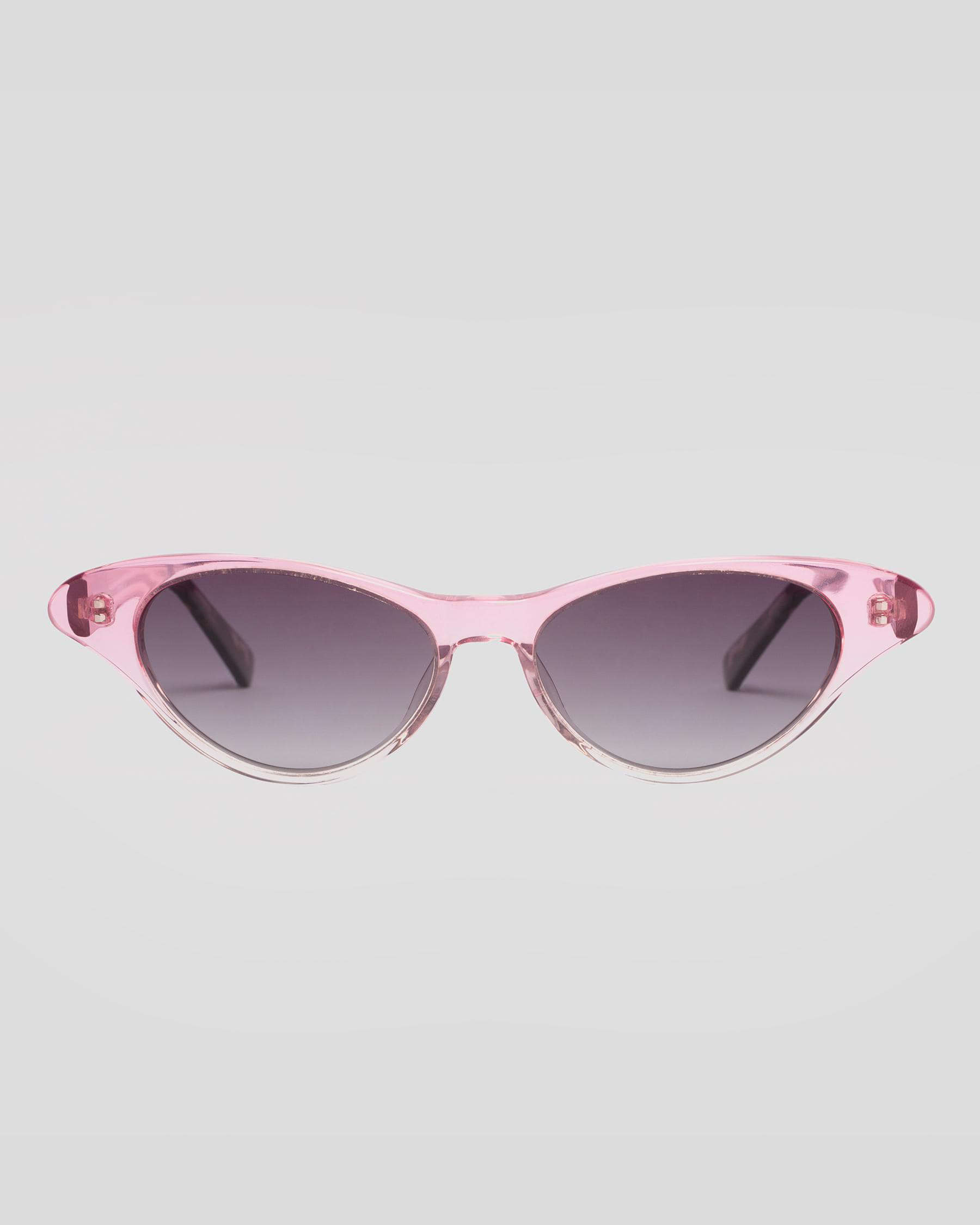 Shevoke Monroe Sunglasses In Crystal Pink/gradient Black - Fast ...