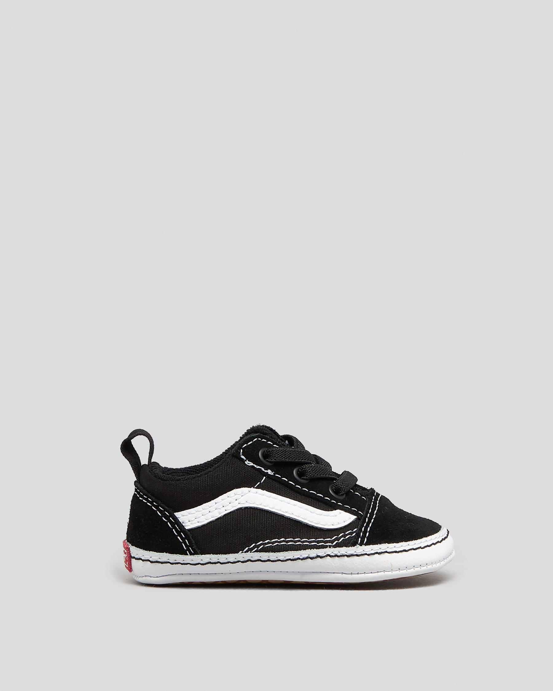 Shop Vans Crib Old Skool Shoes In Black/true White Fast Shipping