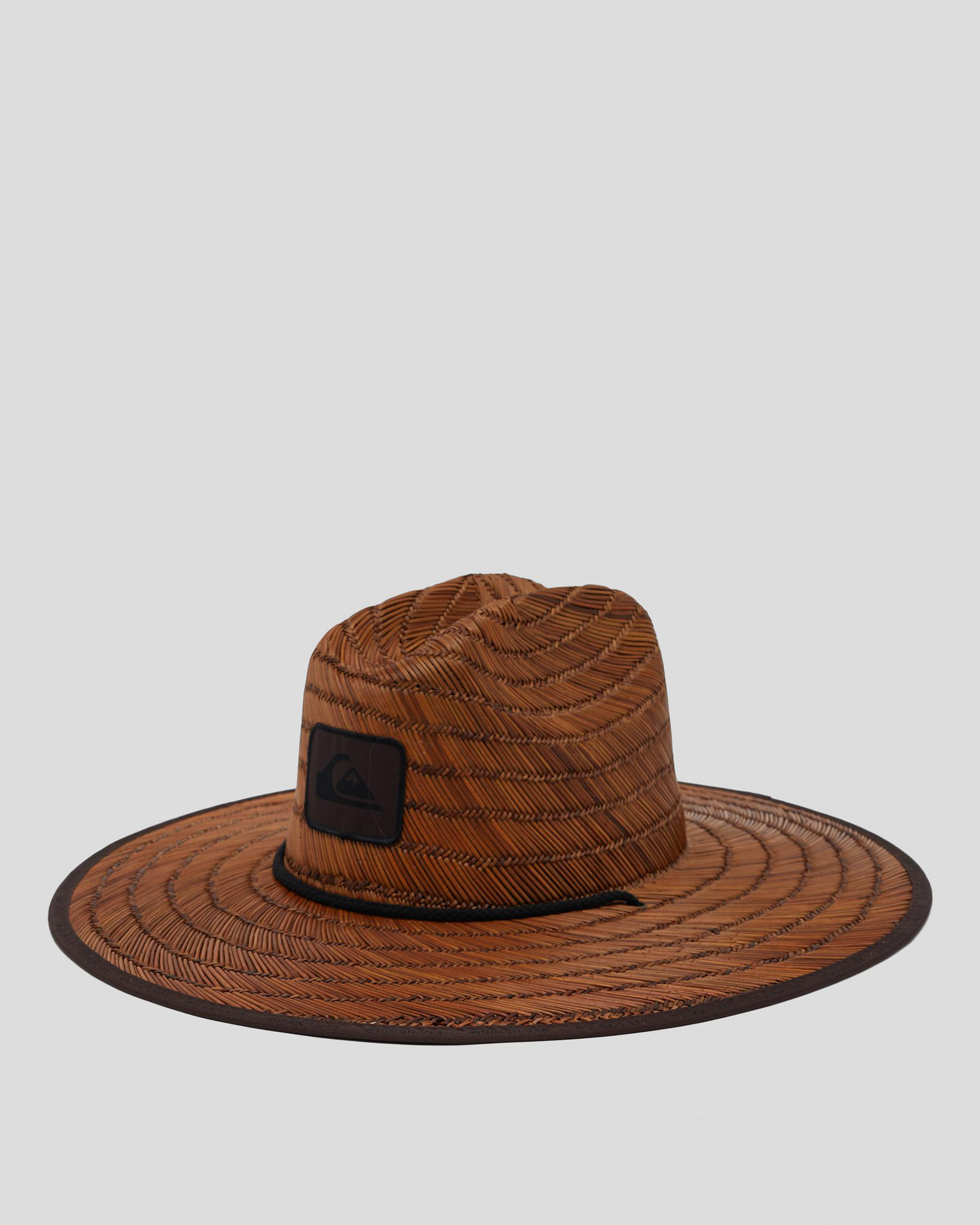 Shop Quiksilver Dredged Straw Hat In Dark Brown Fast Shipping & Easy