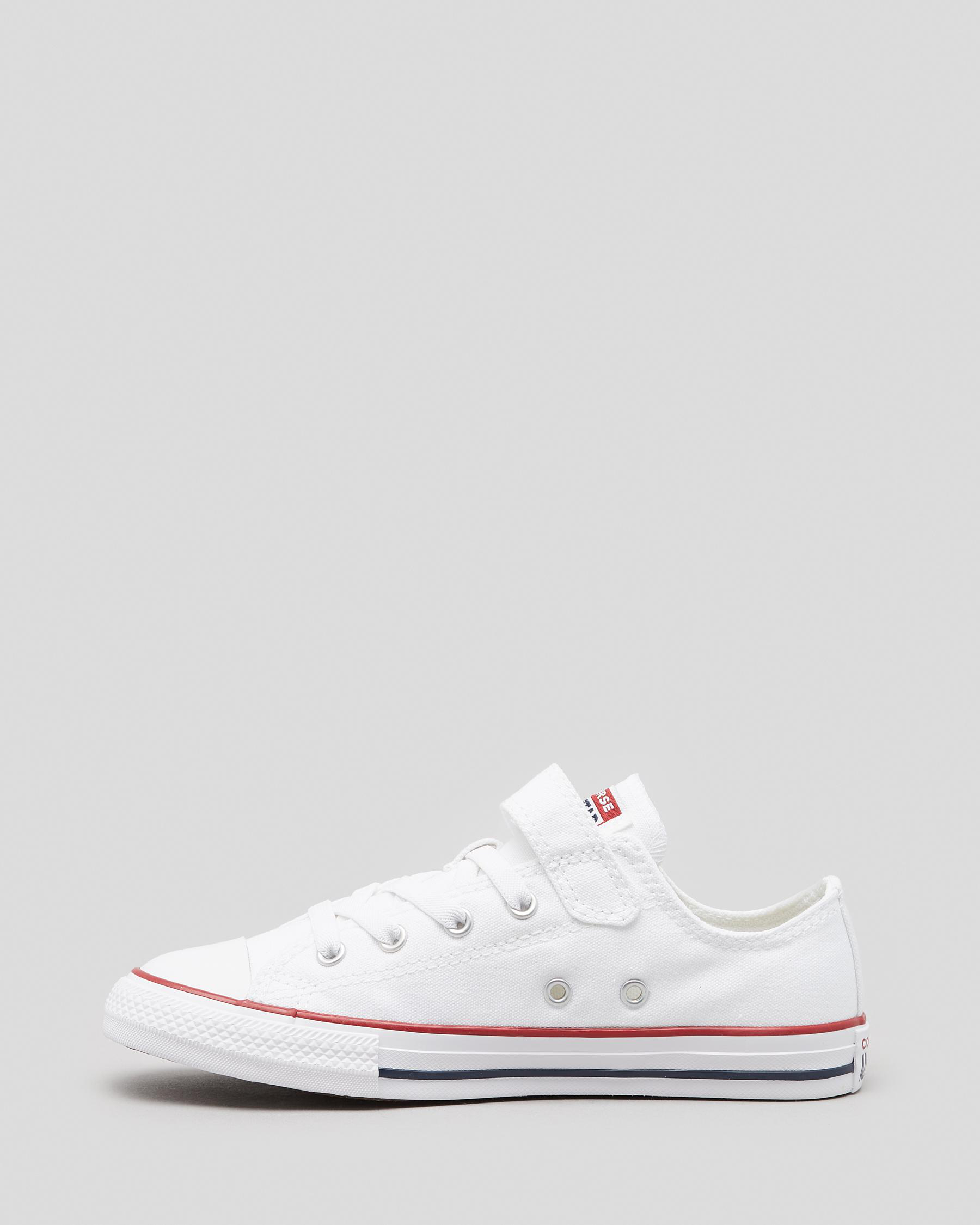 Converse Junior Boys' Chuck Taylor All Star V Lo-Cut Shoes In White ...