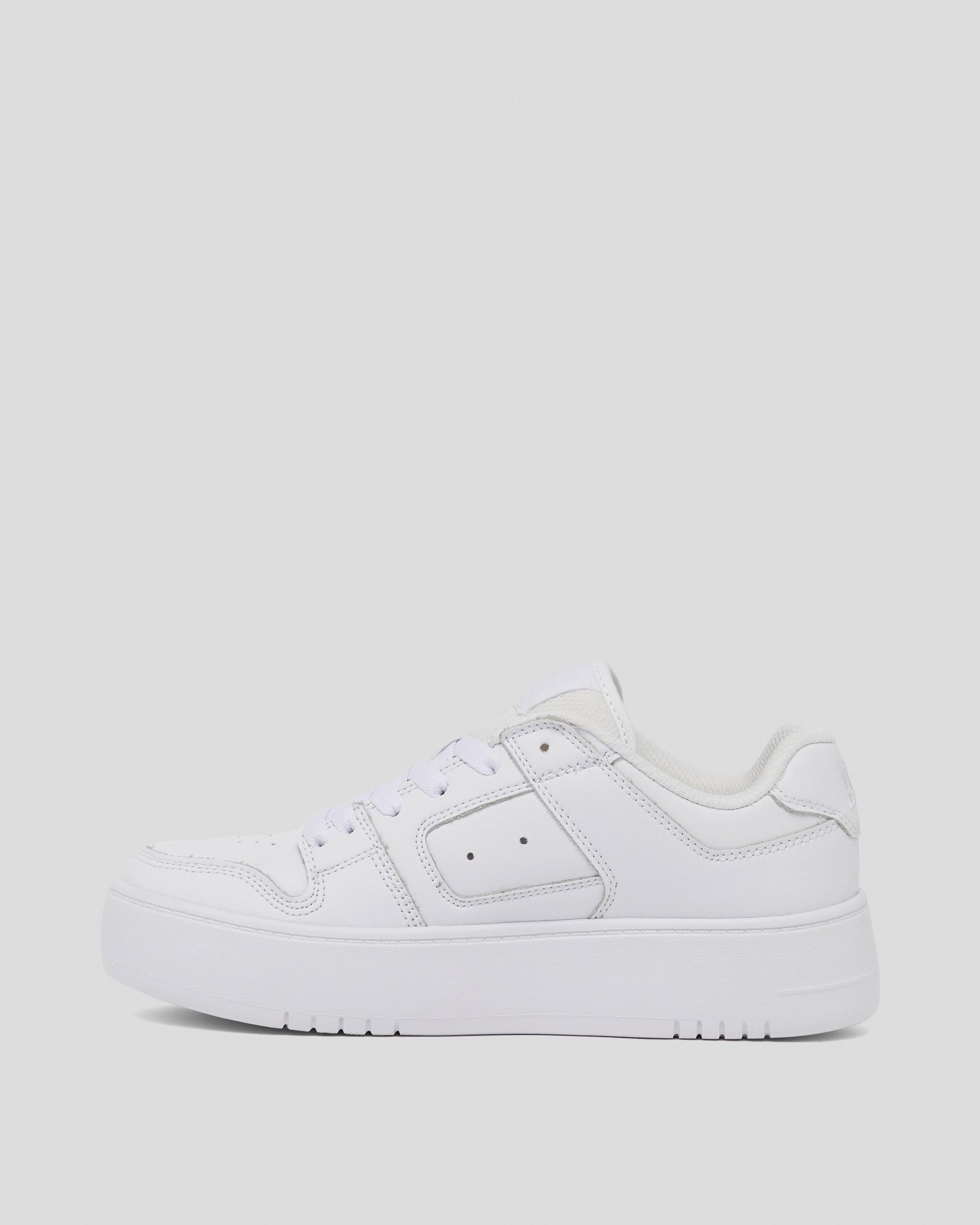 Shop DC Shoes Womens Manteca 4 Platform Shoes In White/white - Fast ...