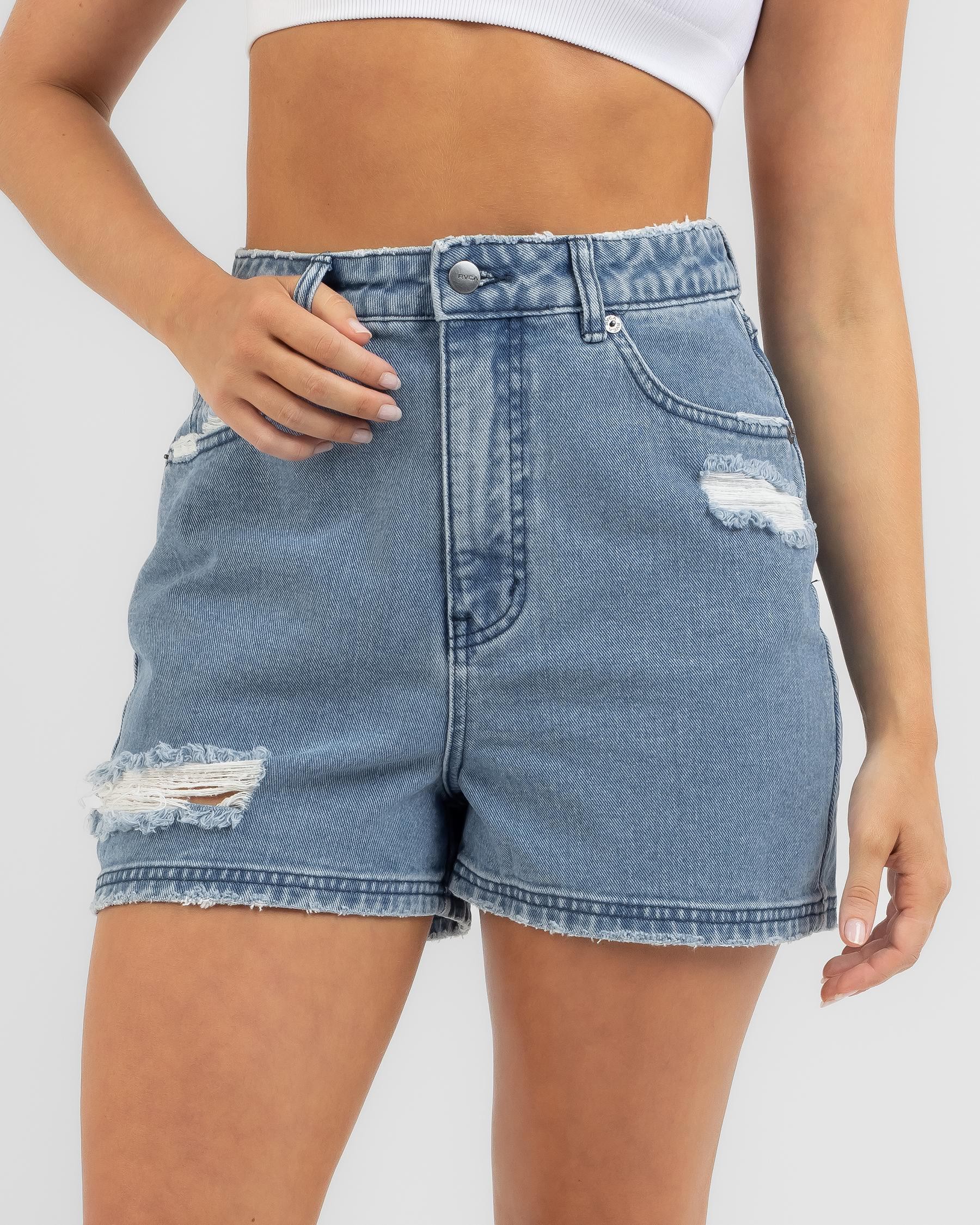 Shop RVCA Coco Shorts In Blue - Fast Shipping & Easy Returns - City ...