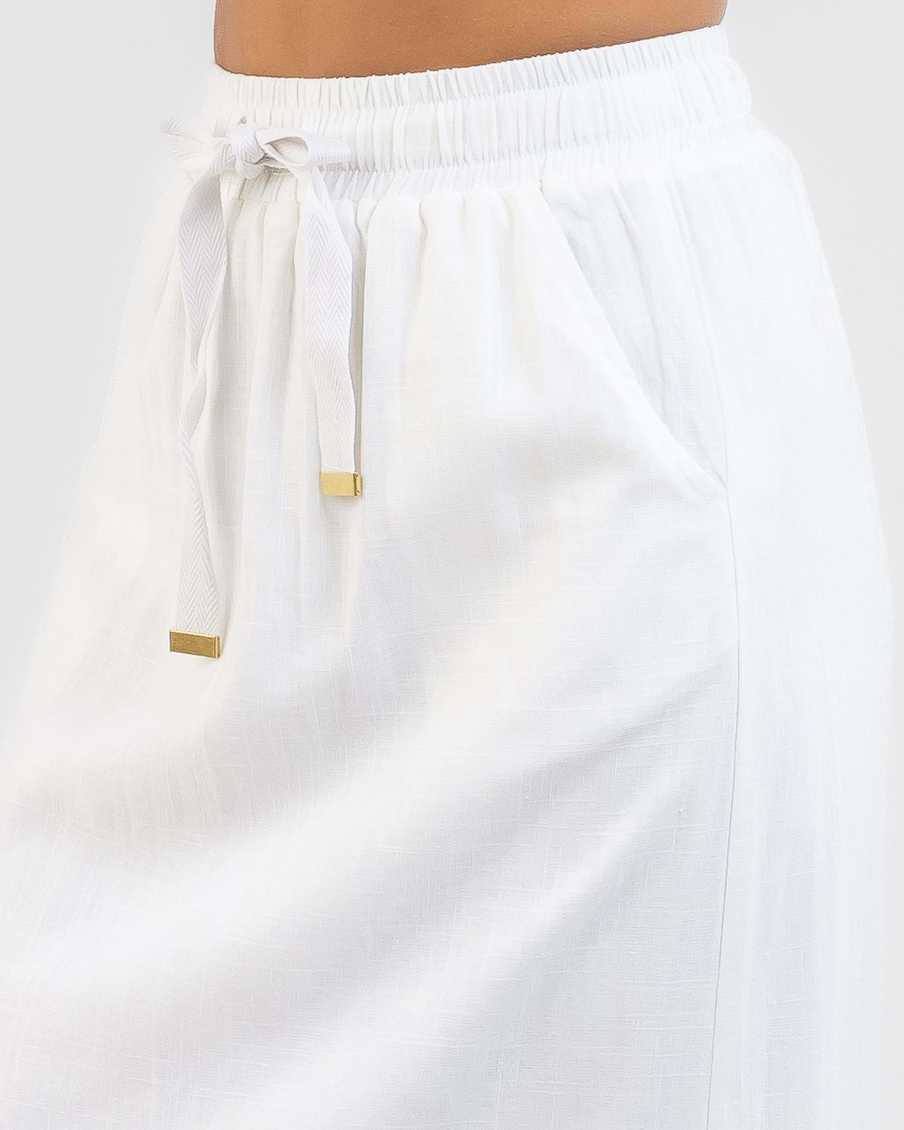 Shop Mooloola Kris Hawaii Maxi Skirt In White - Fast Shipping & Easy ...