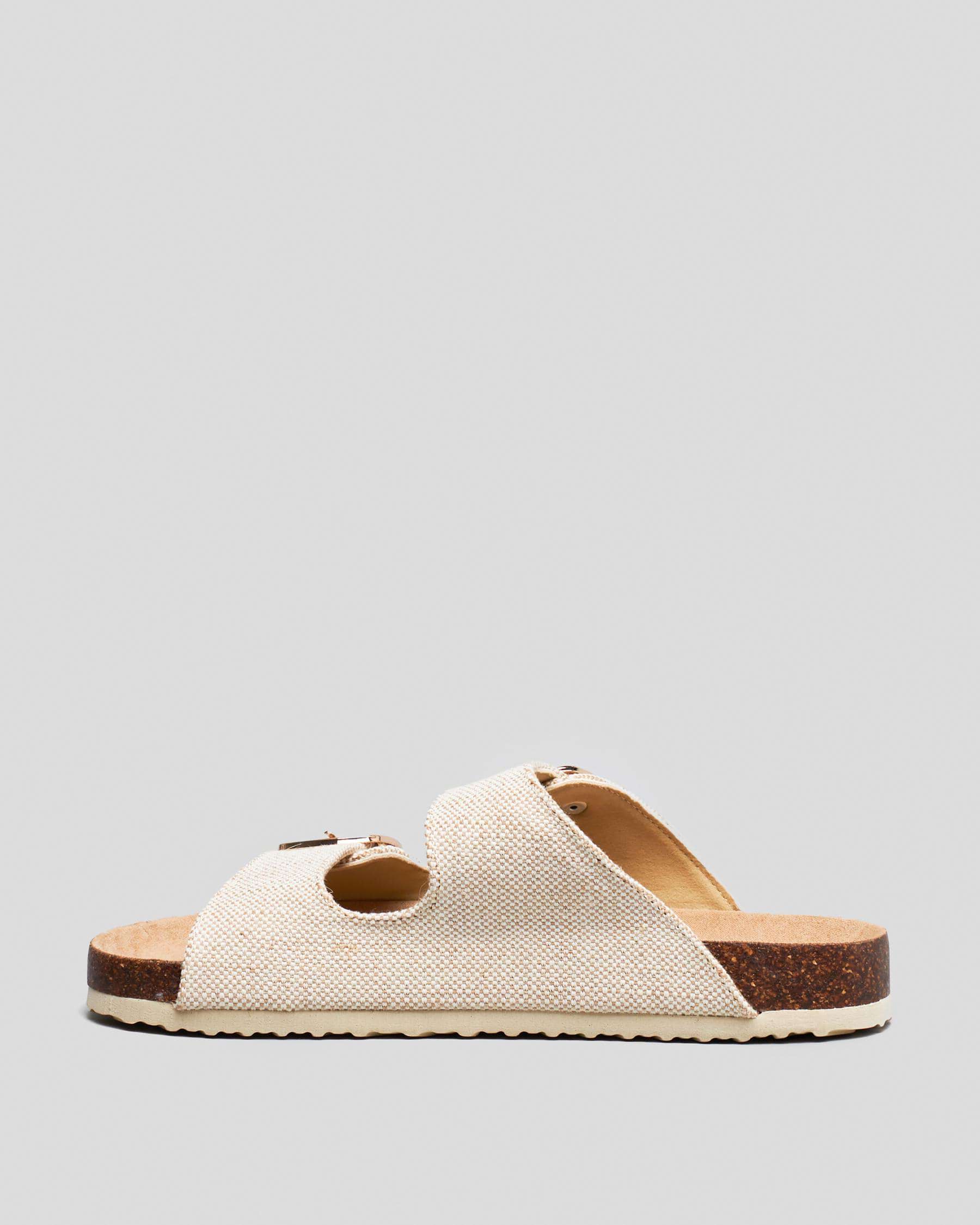 Ava And Ever Esperance Slide Sandals In Natural - Fast Shipping & Easy ...