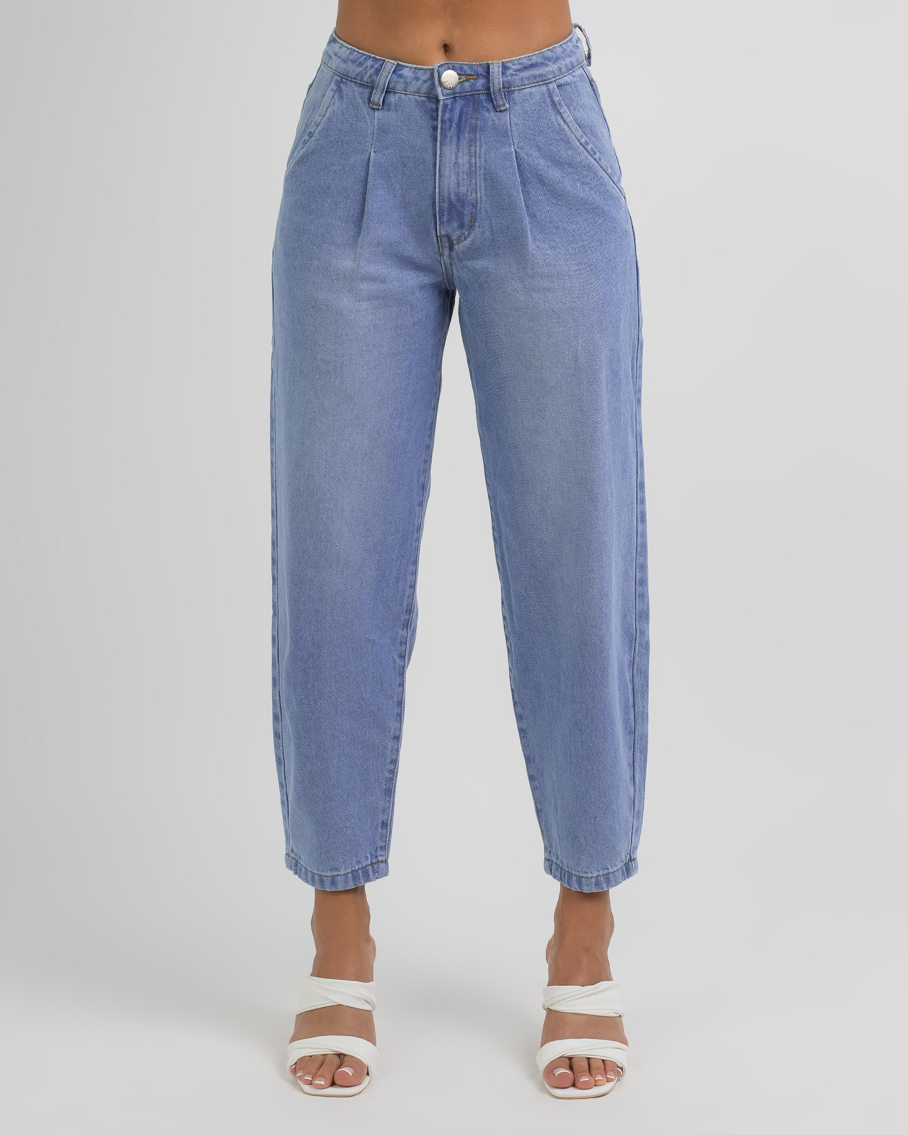Ava And Ever Balloon Jeans In Light Mid 