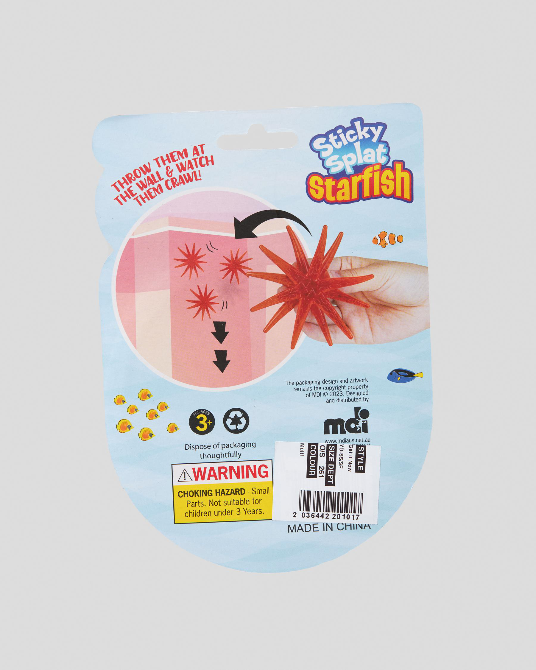 Get It Now Starfish Sticky Splat Toy In Multi Fast Shipping & Easy