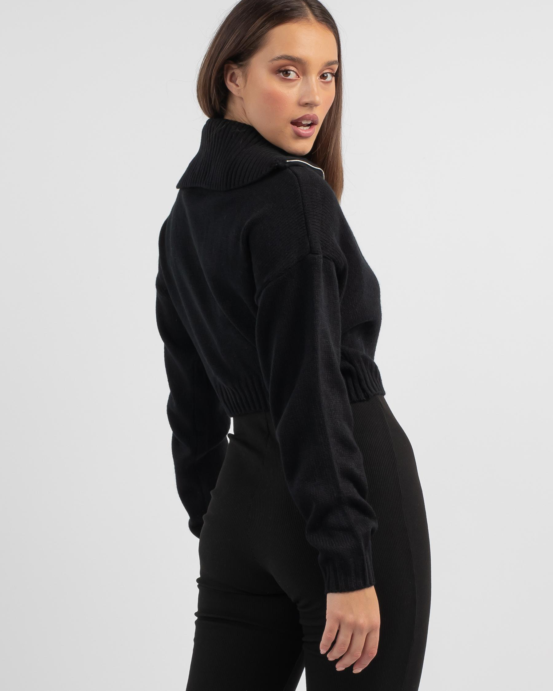 Shop My Fifth Season Long Island Knit Jumper In Black Fast Shipping