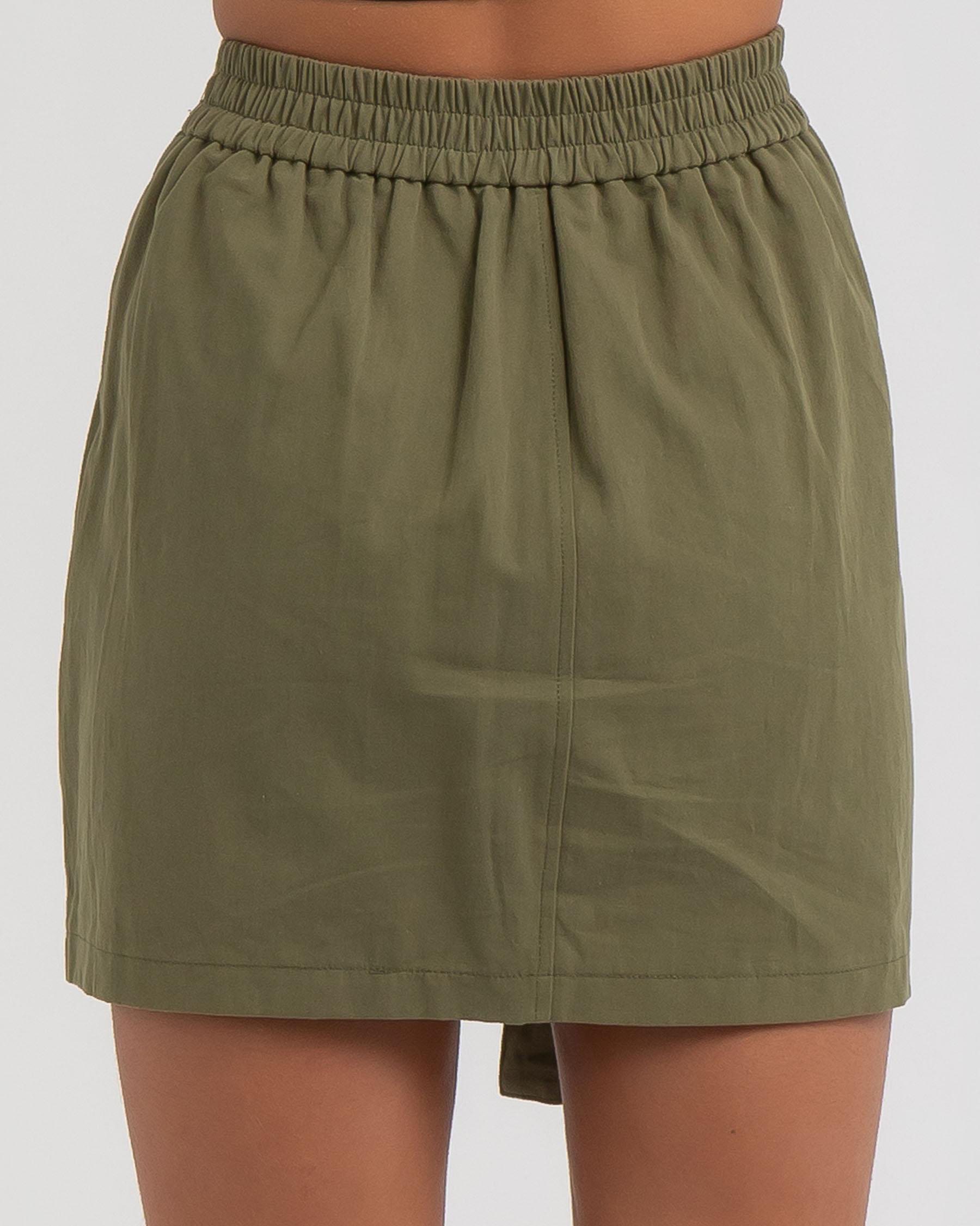 The Avery Skirt in Khaki