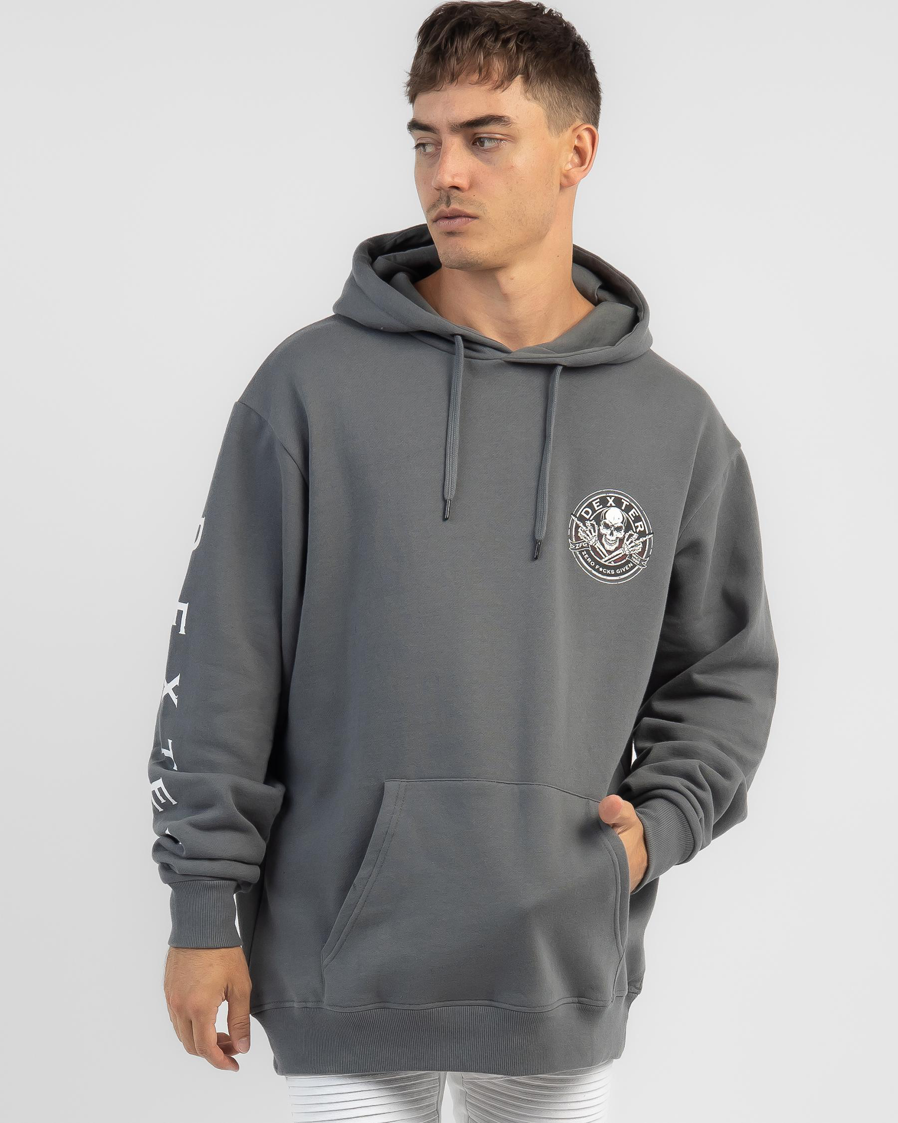 Dexter Zero'd Out Hoodie In Dark Charcoal - Fast Shipping & Easy ...