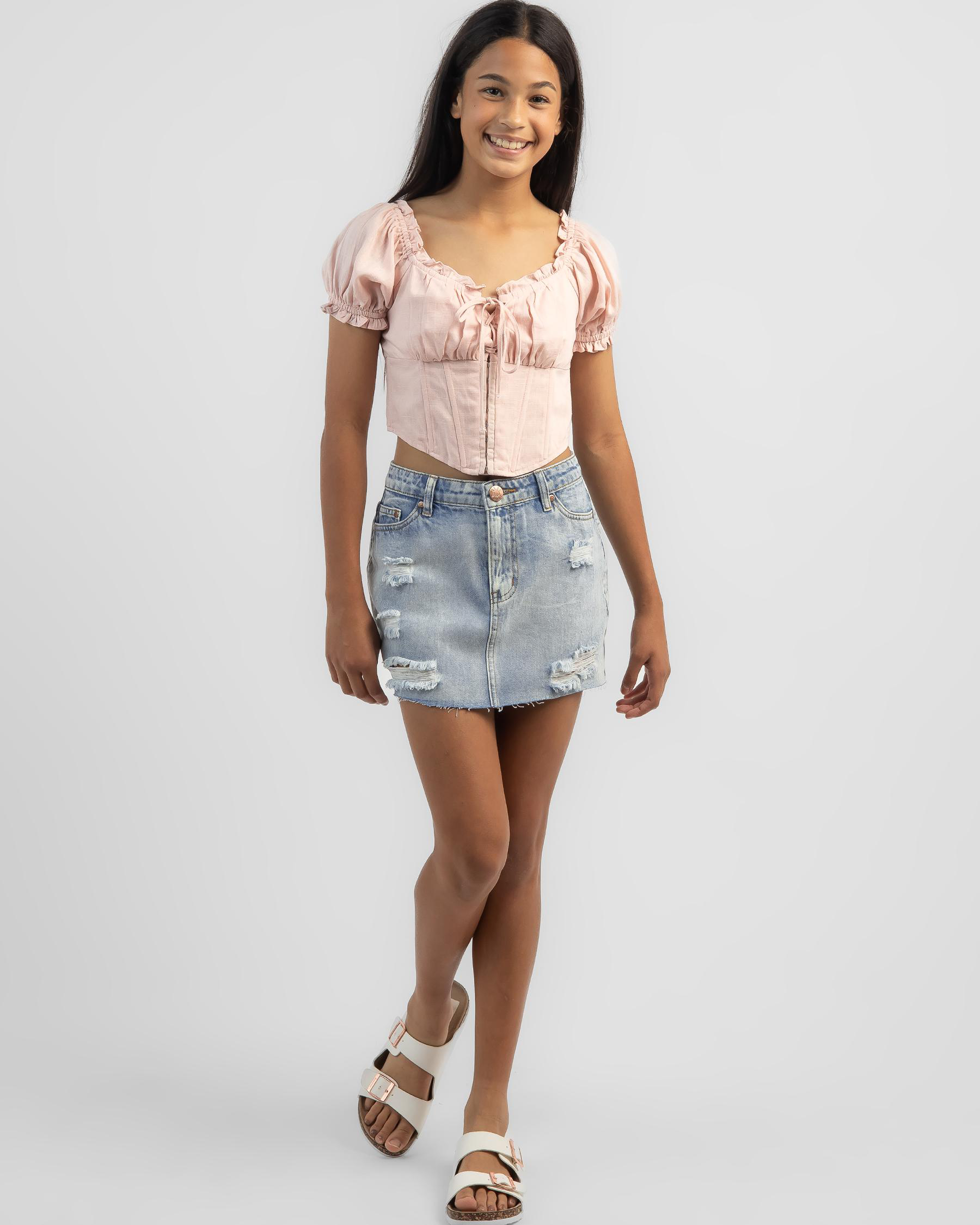 Ava And Ever Girls' Sabrina Corset Top In Light Pink - FREE* Shipping ...