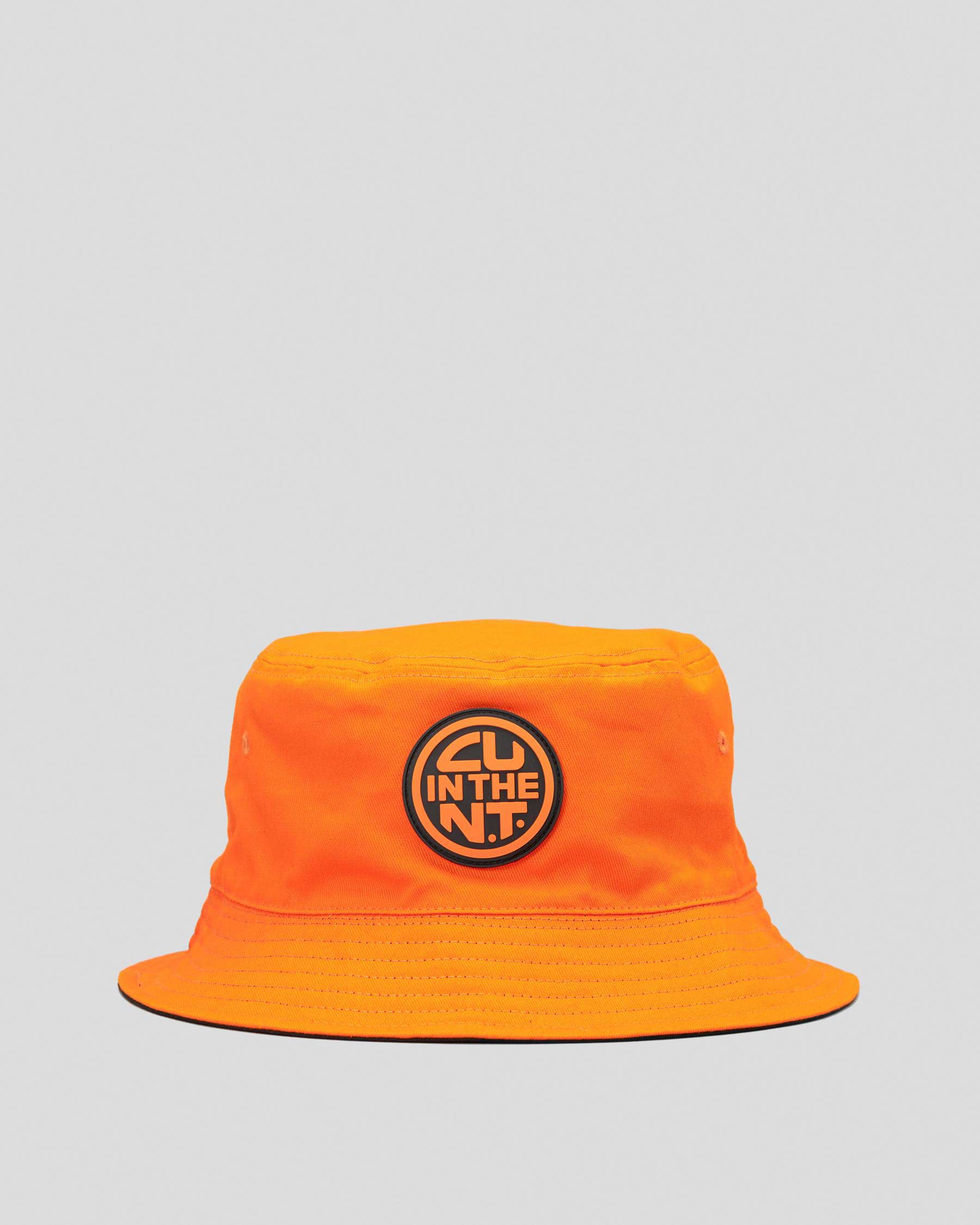 Shop CU in the NT Explorer Reversible Bucket Hat In Orange - Fast ...