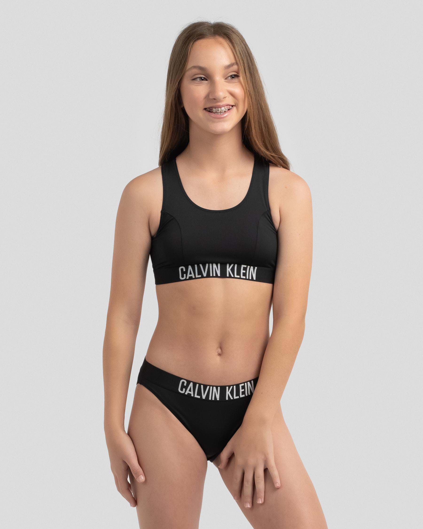 Calvin Klein Girls' Intense Power Bikini Set In Pvh Black - FREE