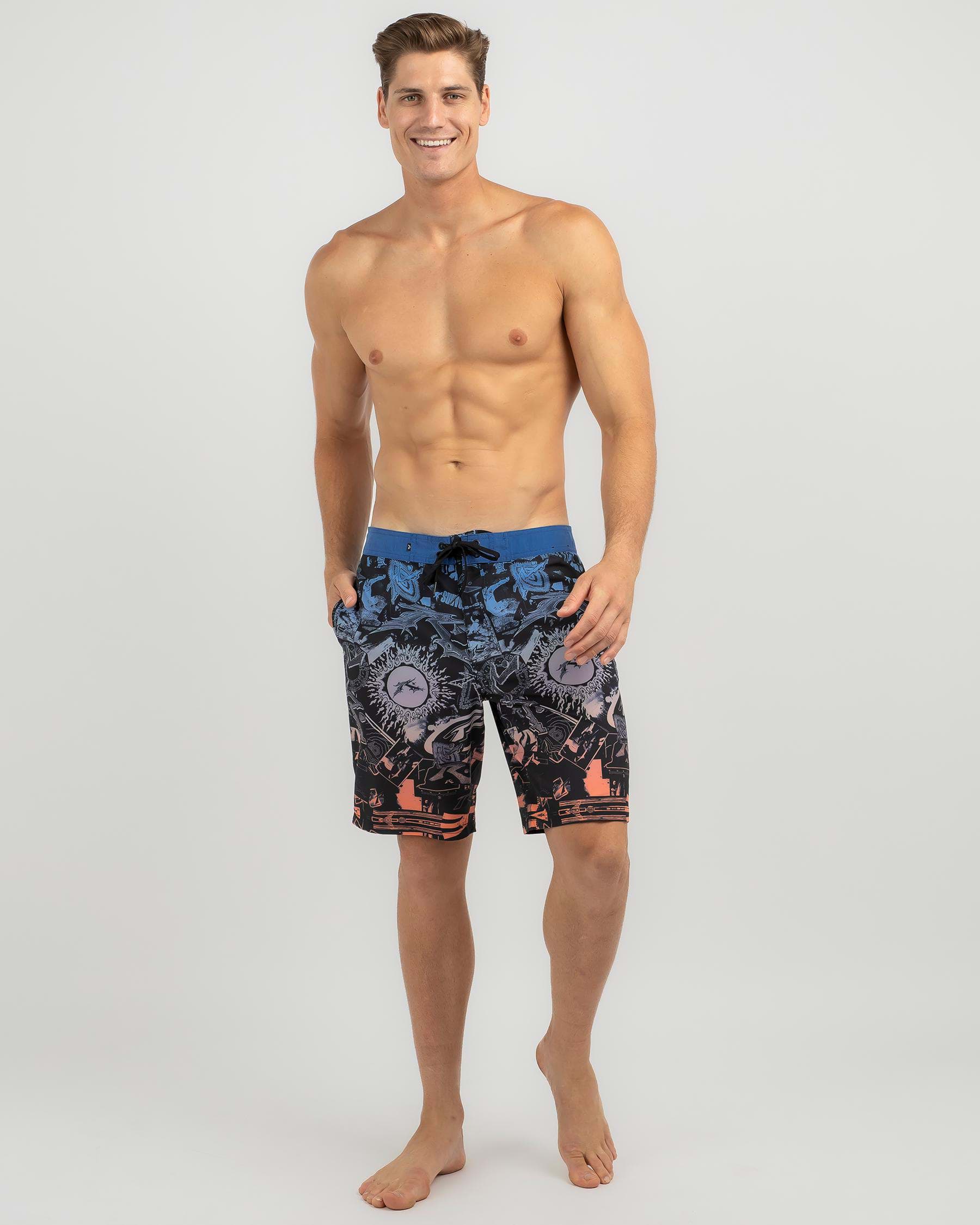 Shop Rusty Paste Up Board Shorts In Black - Fast Shipping & Easy ...