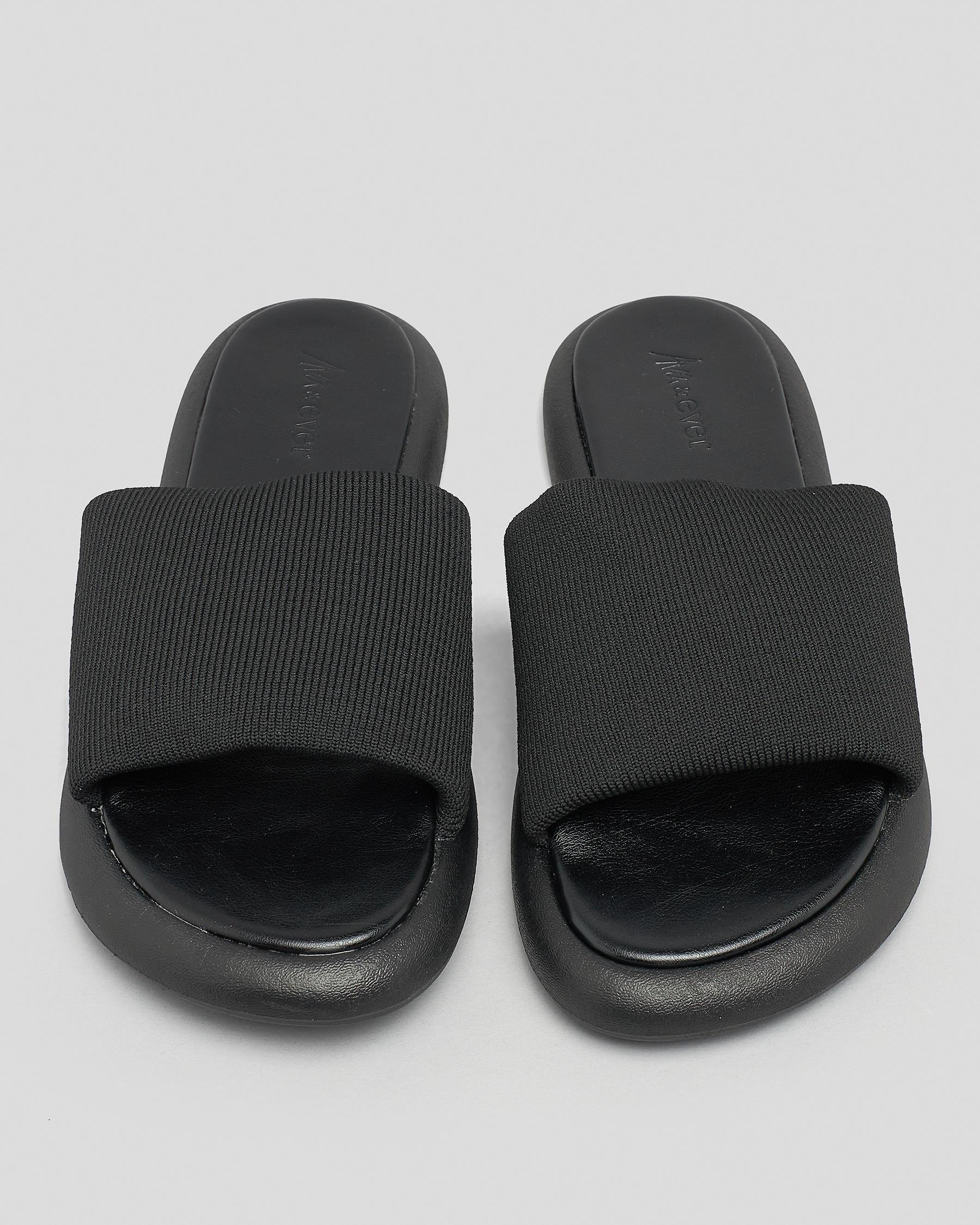 Shop Ava And Ever Beckie Slide Sandals In Black - Fast Shipping & Easy ...