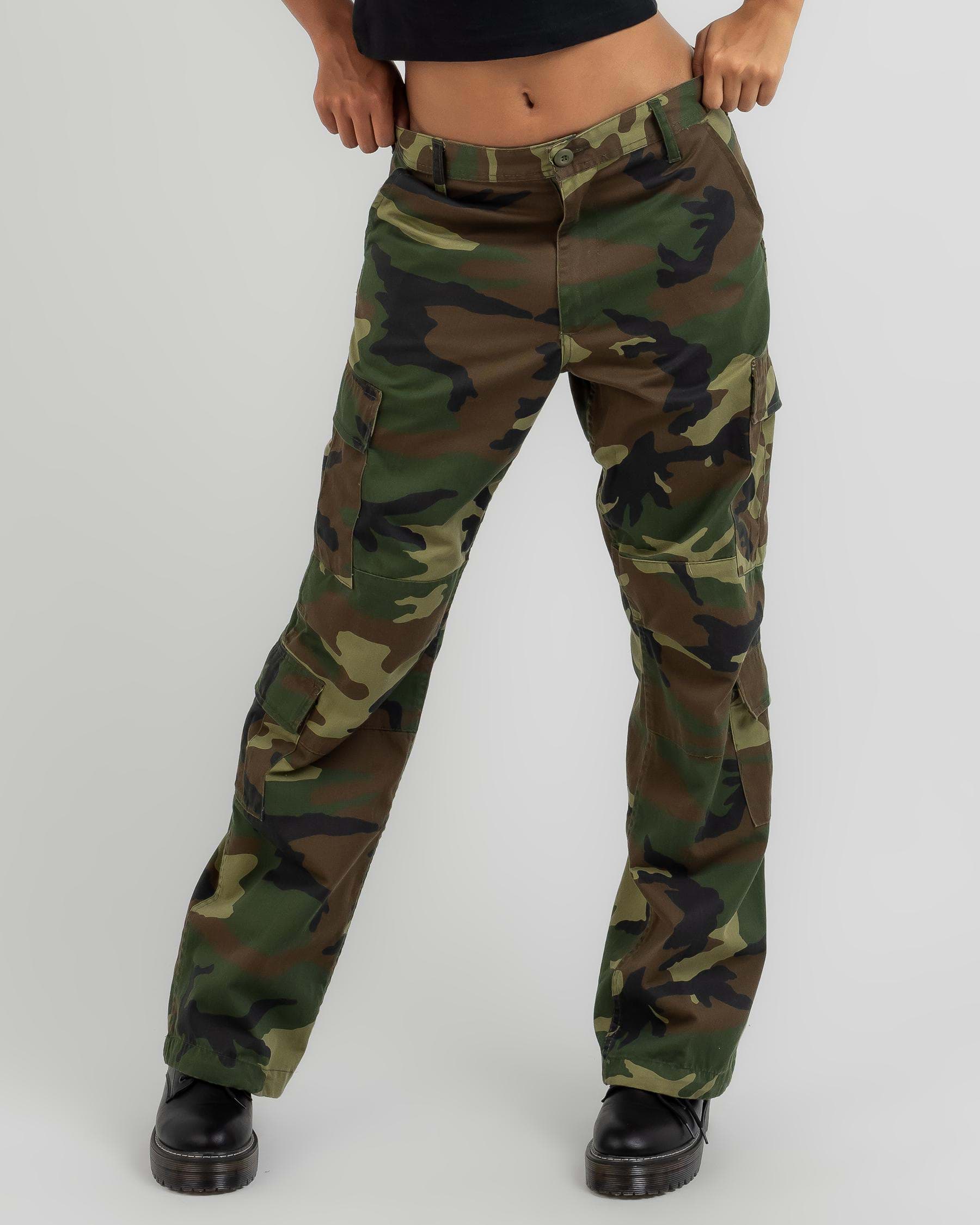 Rothco Vintage Paratrooper Fatigue Pants In Woodland Camo - Fast ...