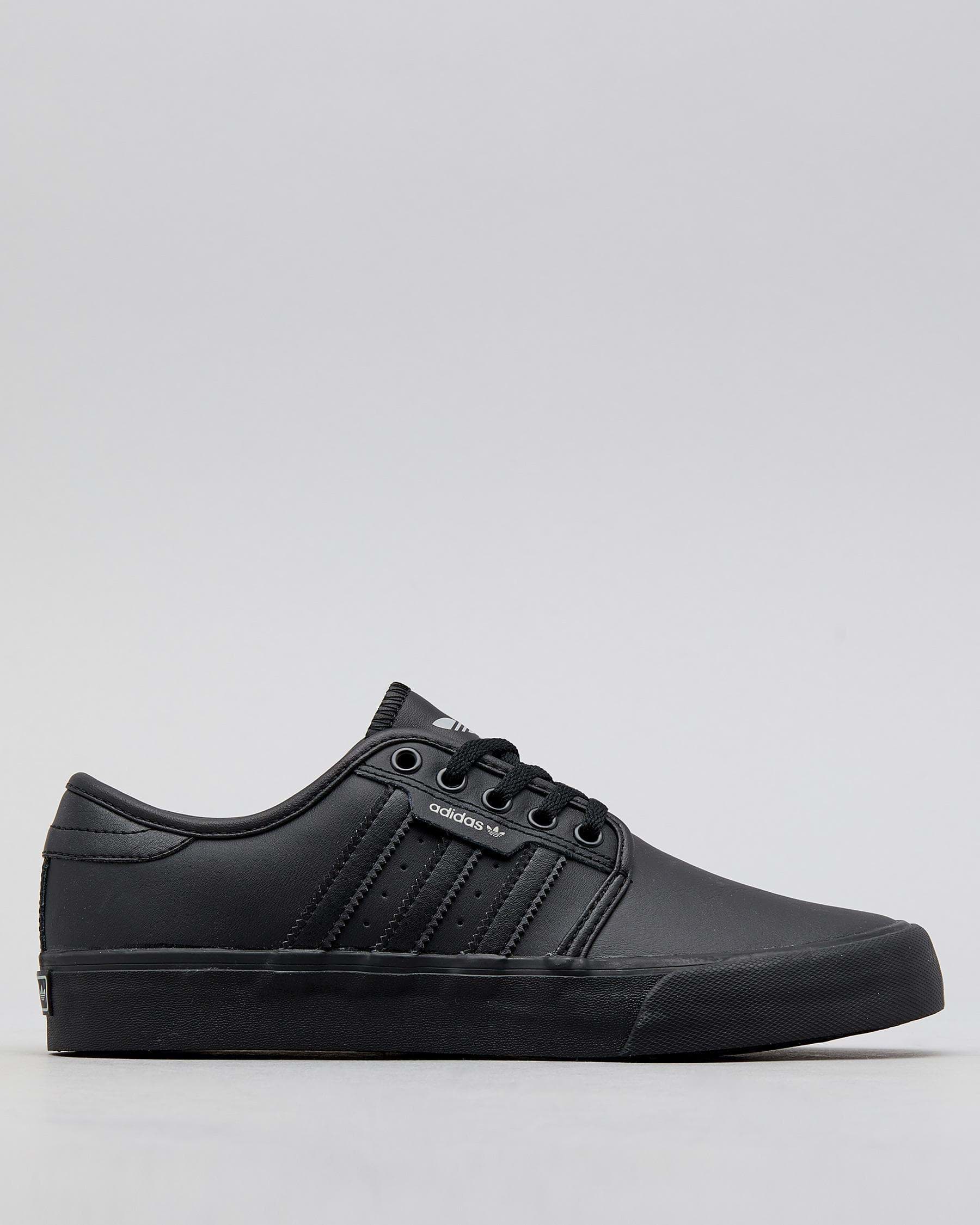 Shop adidas Womens Seeley Shoes In Black Leather - Fast Shipping & Easy ...