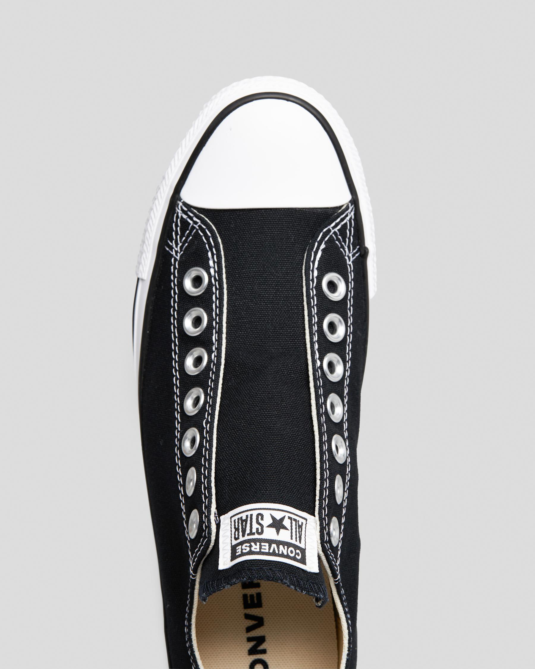 Shop Converse Womens Chuck Taylor All Star Slip On Shoes In Black/white