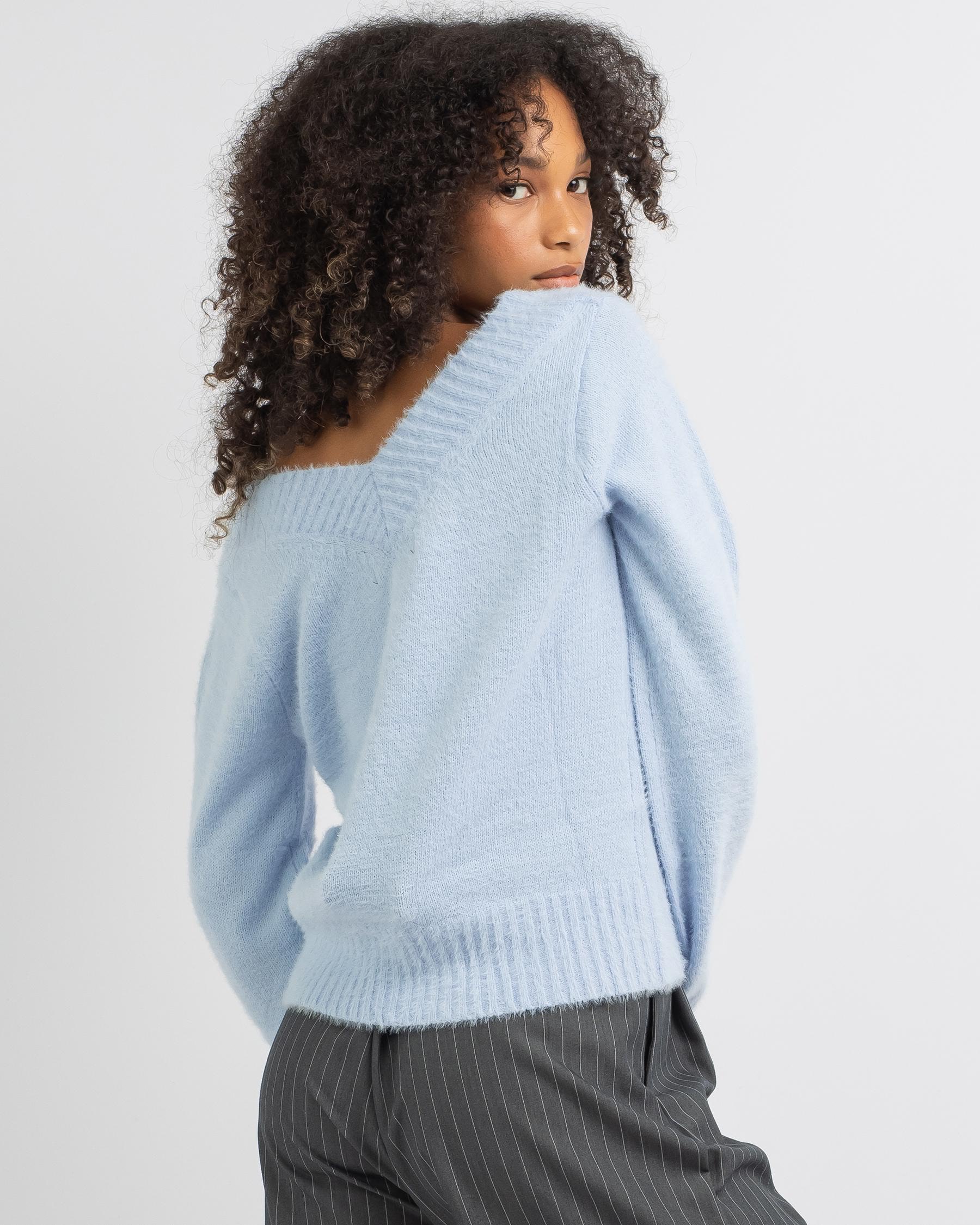 Ava And Ever Monet Knit Jumper In Pale Blue - Fast Shipping & Easy ...