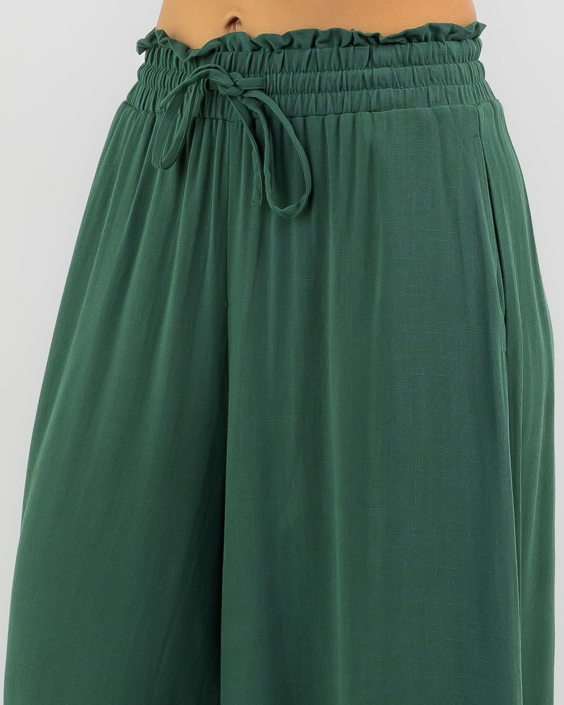 Ava And Ever Coco Beach Pants In Green - Fast Shipping & Easy Returns ...