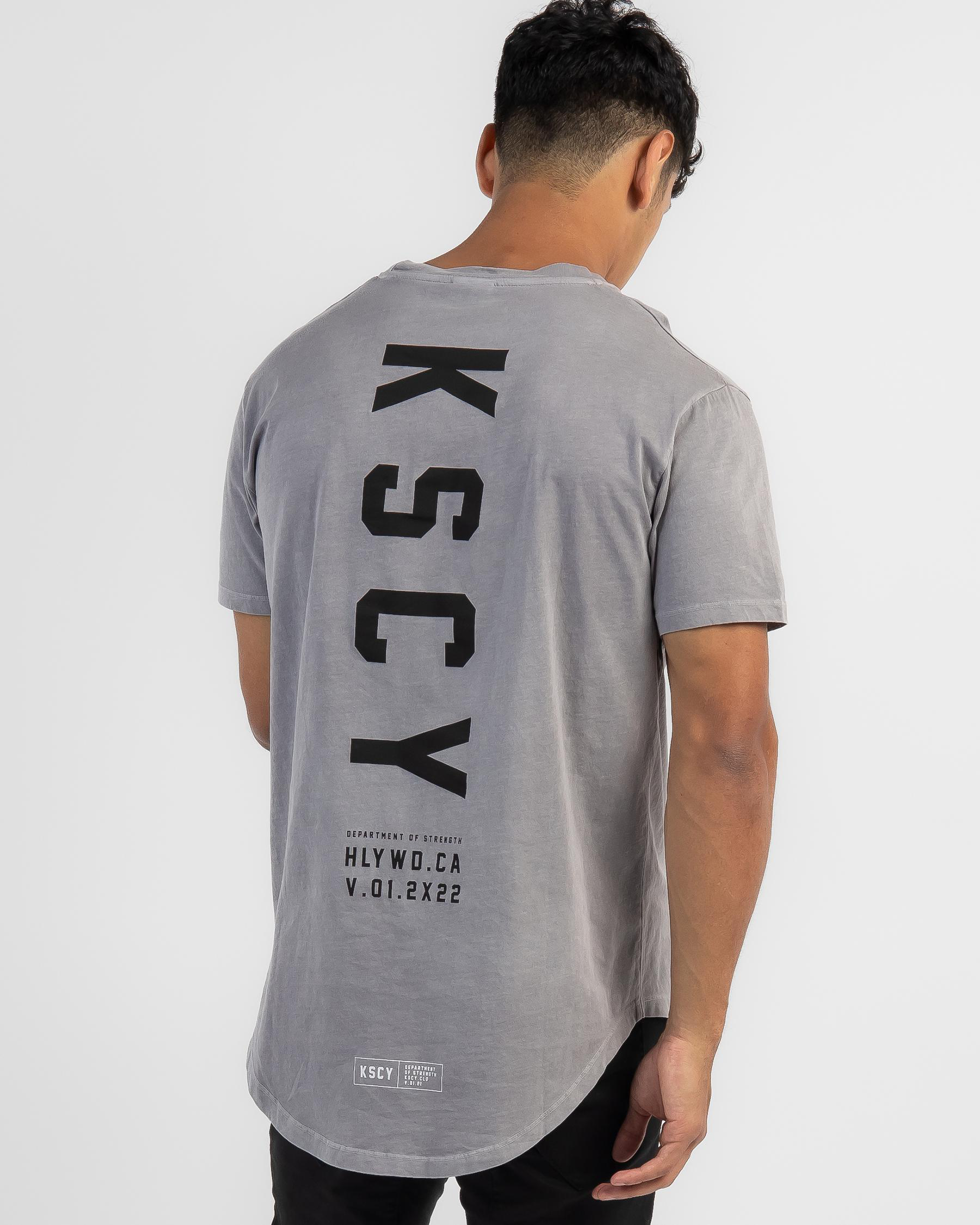 Kiss Chacey Infiltrate Dual Curved T-Shirt In Pigment Gull - FREE ...