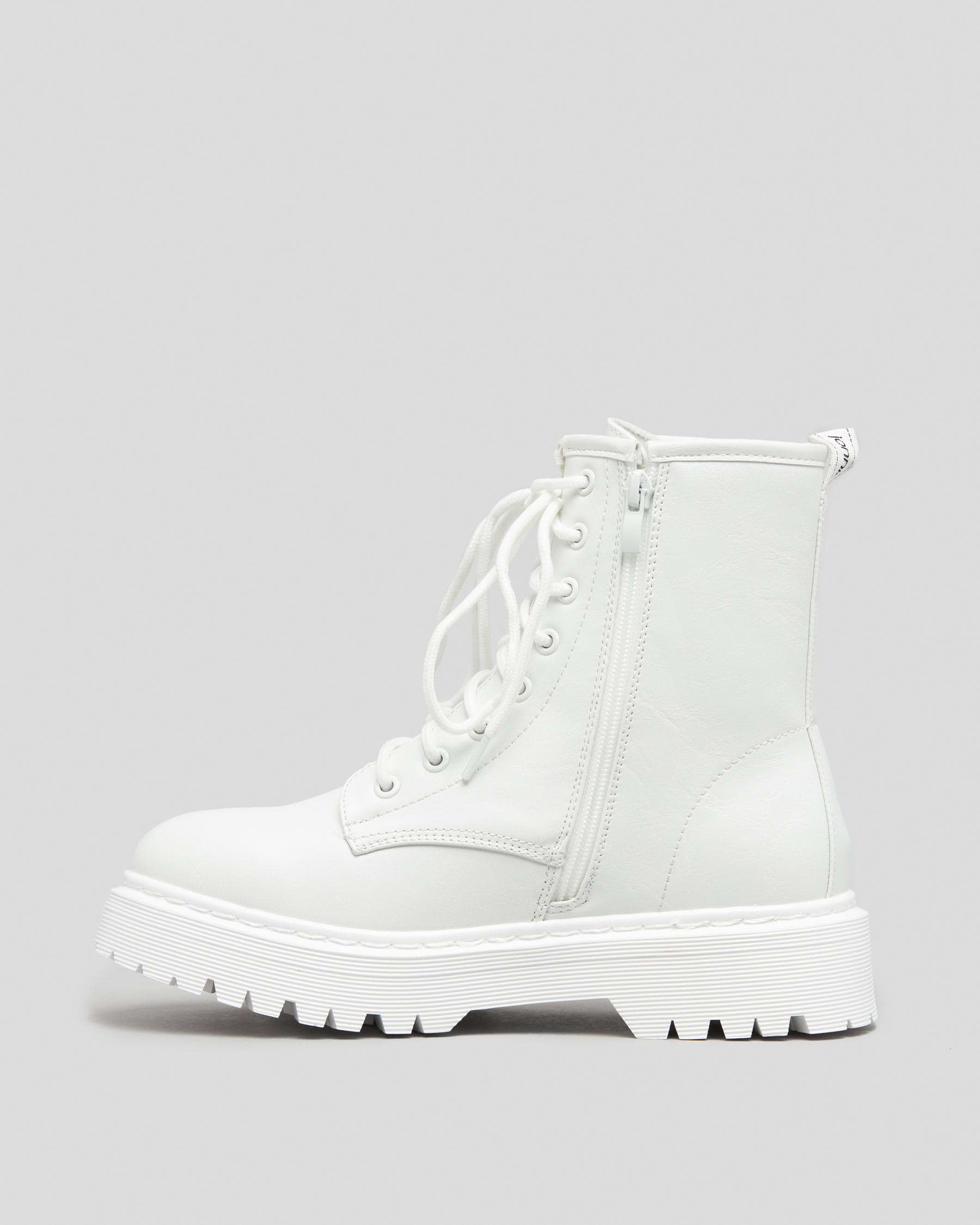 Jonnie Abagael Boots In All White - Fast Shipping & Easy Returns - City ...