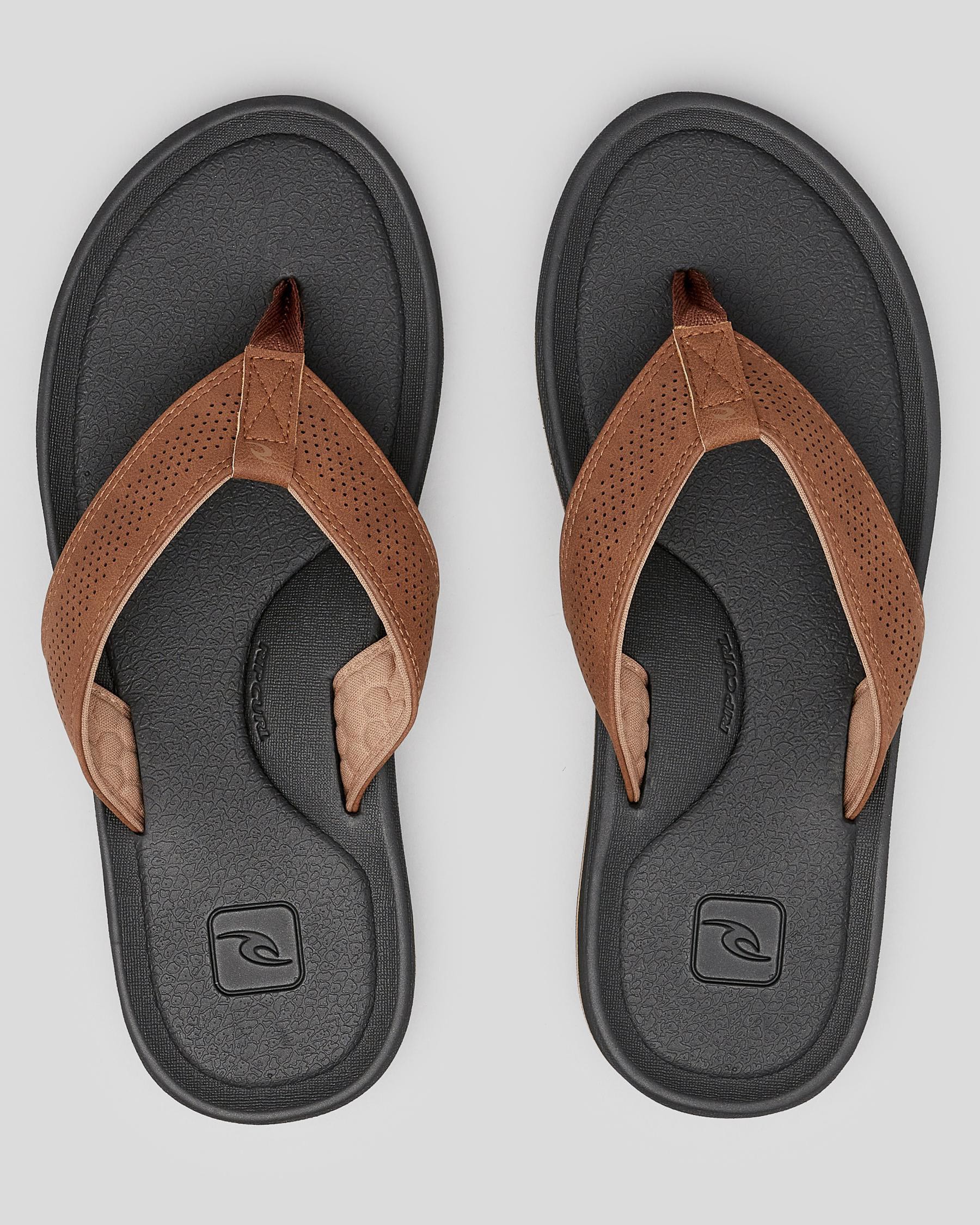 Rip Curl Chiba Thongs In Brown/black - Fast Shipping & Easy Returns ...