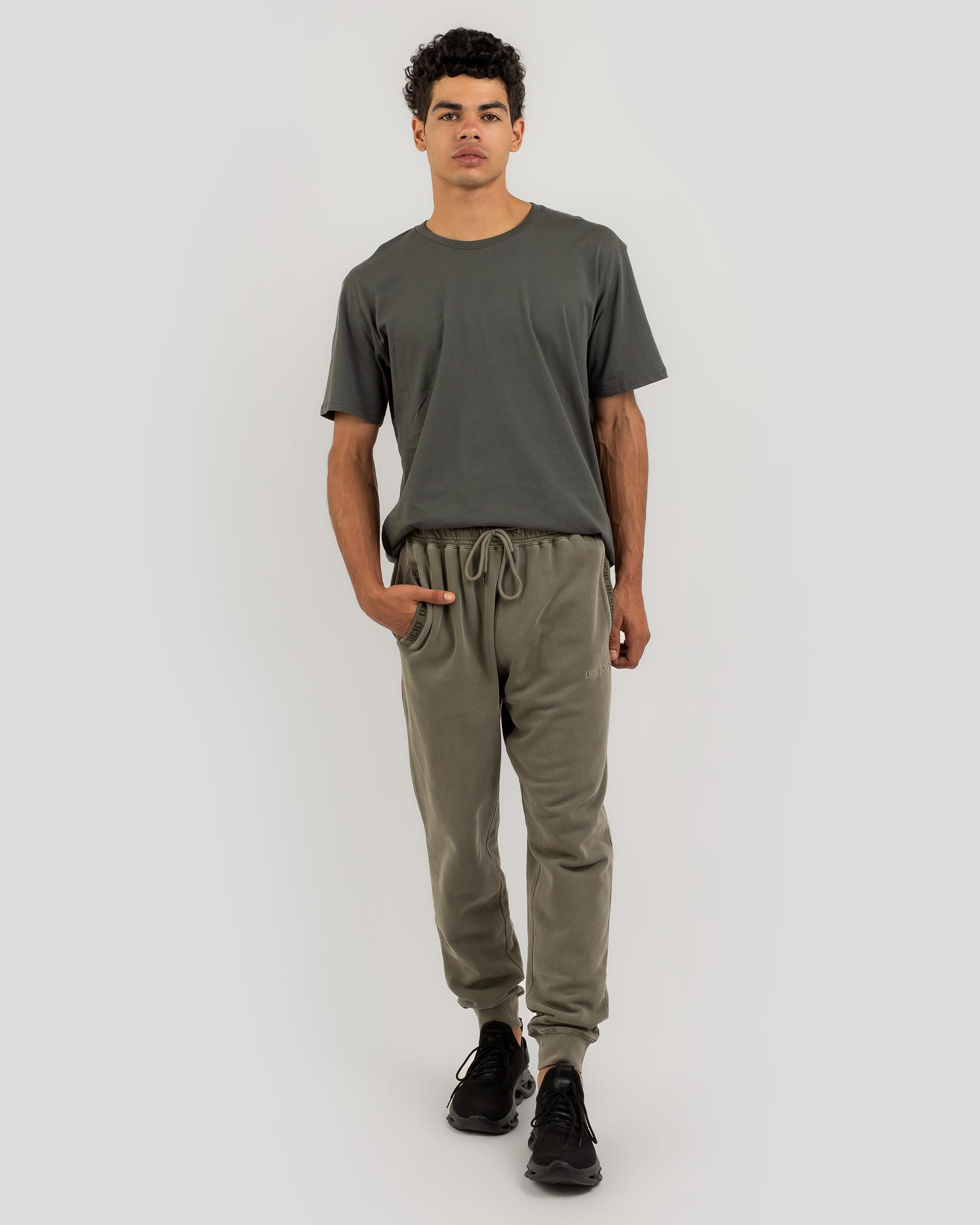 Lucid Taped Track Pants In Sage Overdye - Fast Shipping & Easy Returns ...