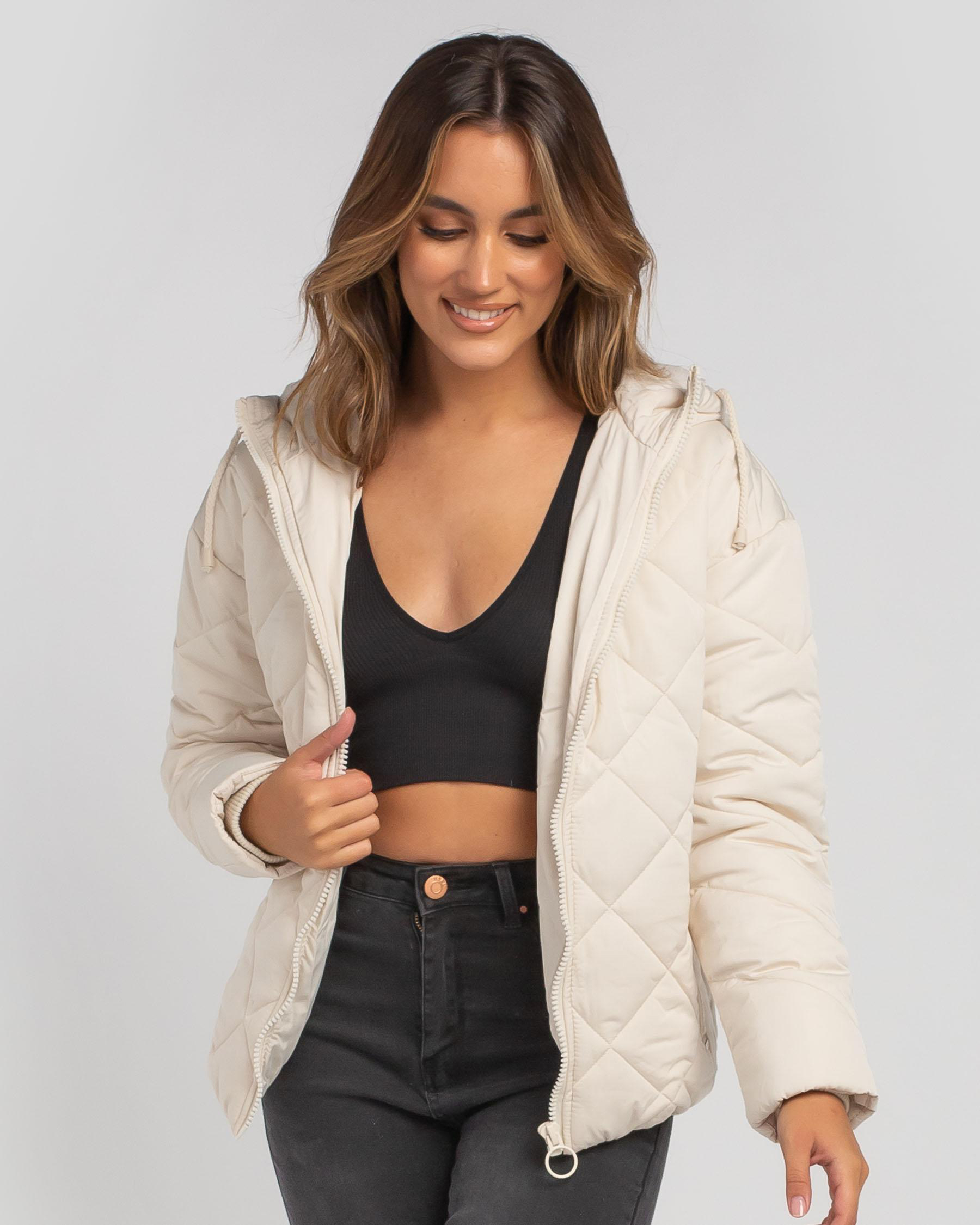 Shop Used Venom Hooded Puffer Jacket In Almond - Fast Shipping & Easy ...