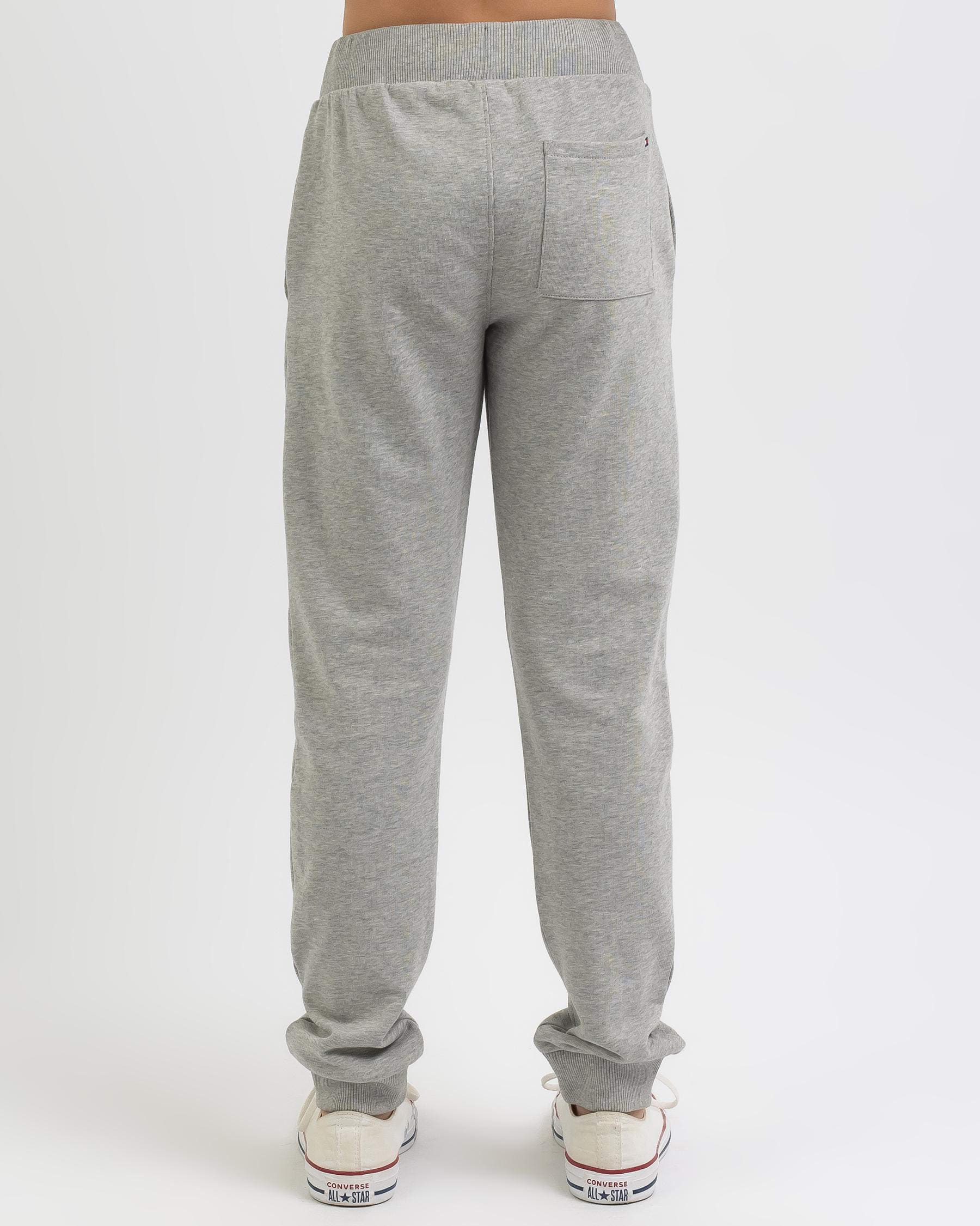 Tommy Hilfiger Girls' Essential Track Pants In Light Grey Heather ...