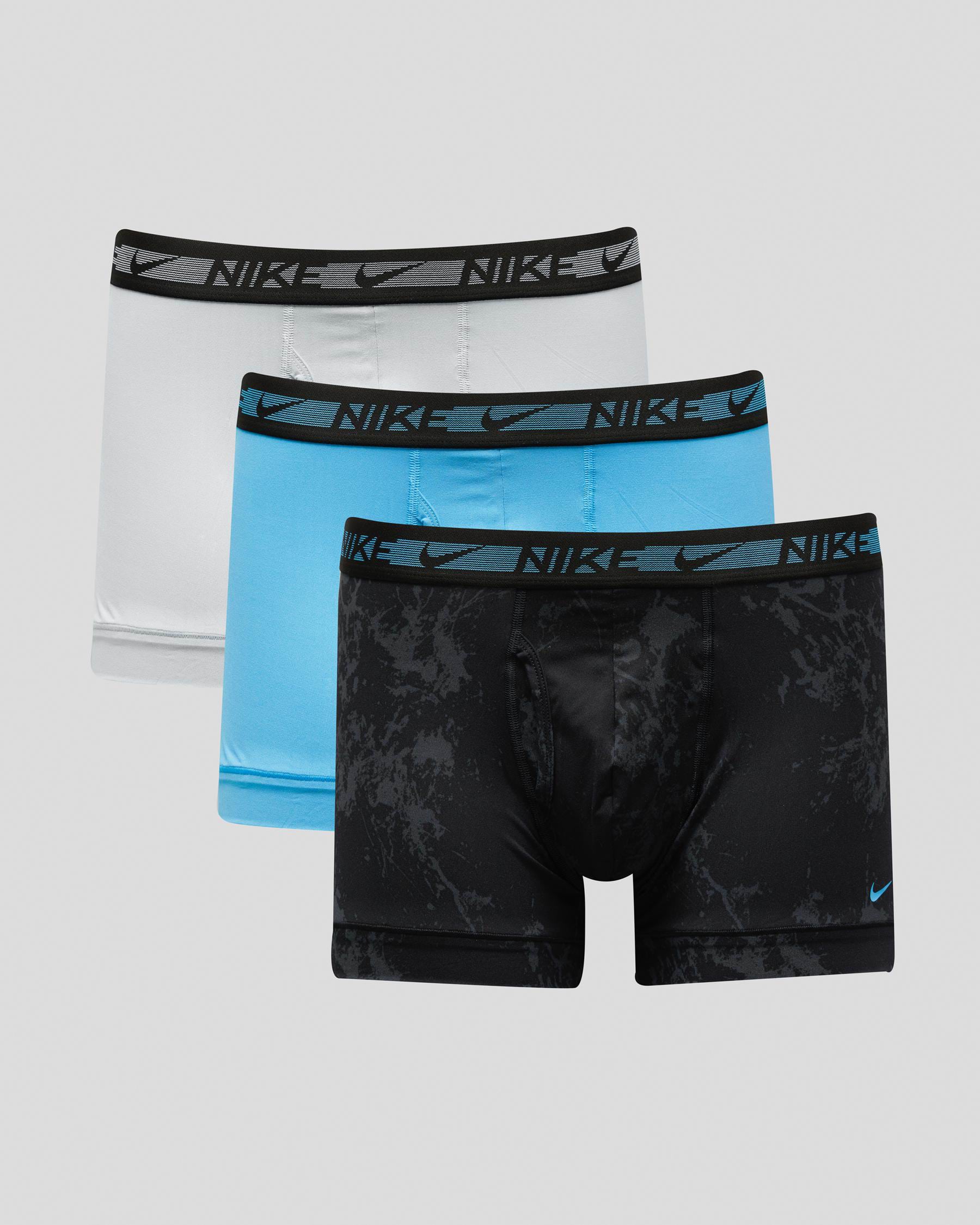 Shop Nike Ultra Stretch Micro Trunk 3 Pack In Blue Lighting/wolf Grey ...