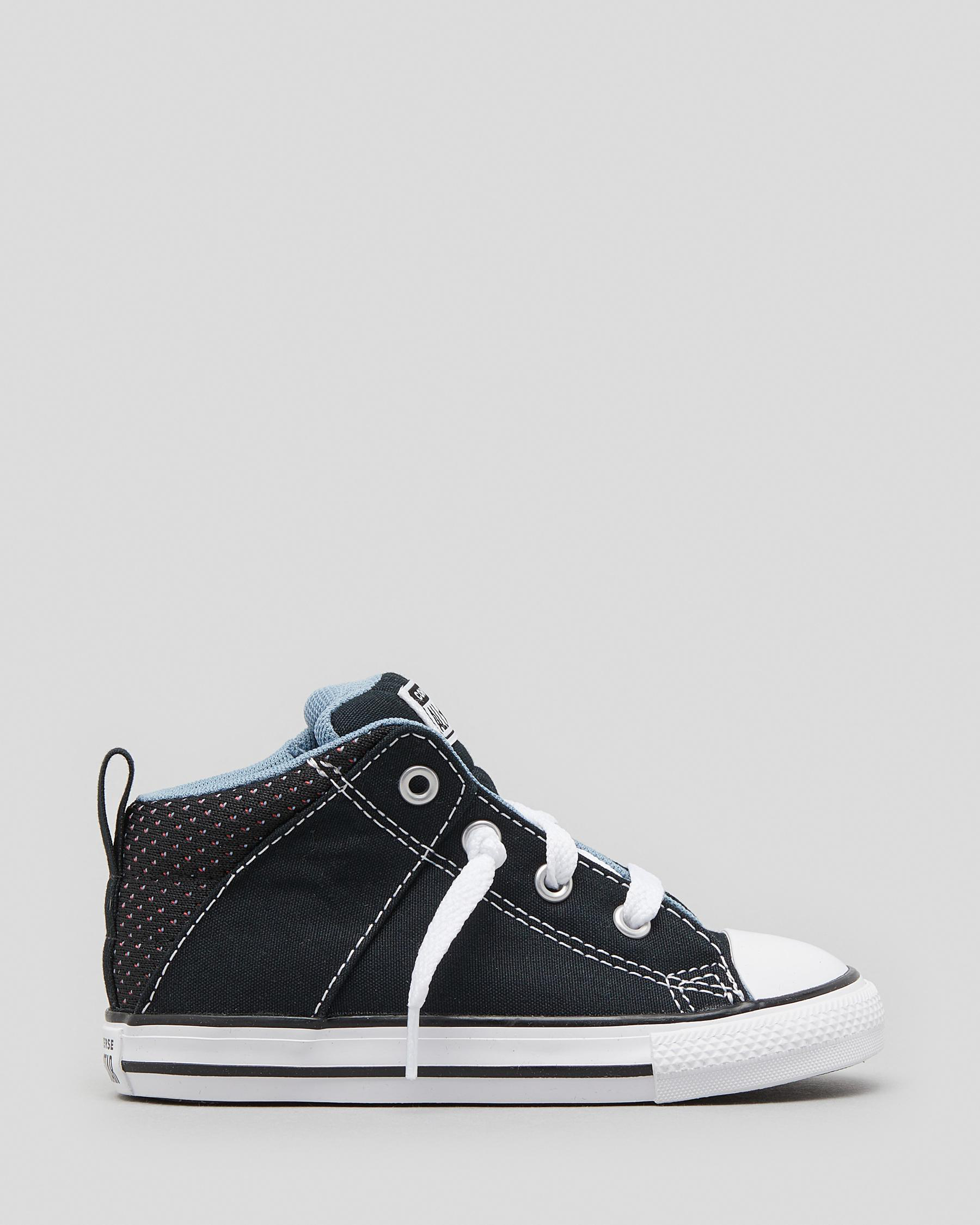 Shop Converse Toddlers' CTAS Axel Varsity HiTop Shoes In Black/indigo