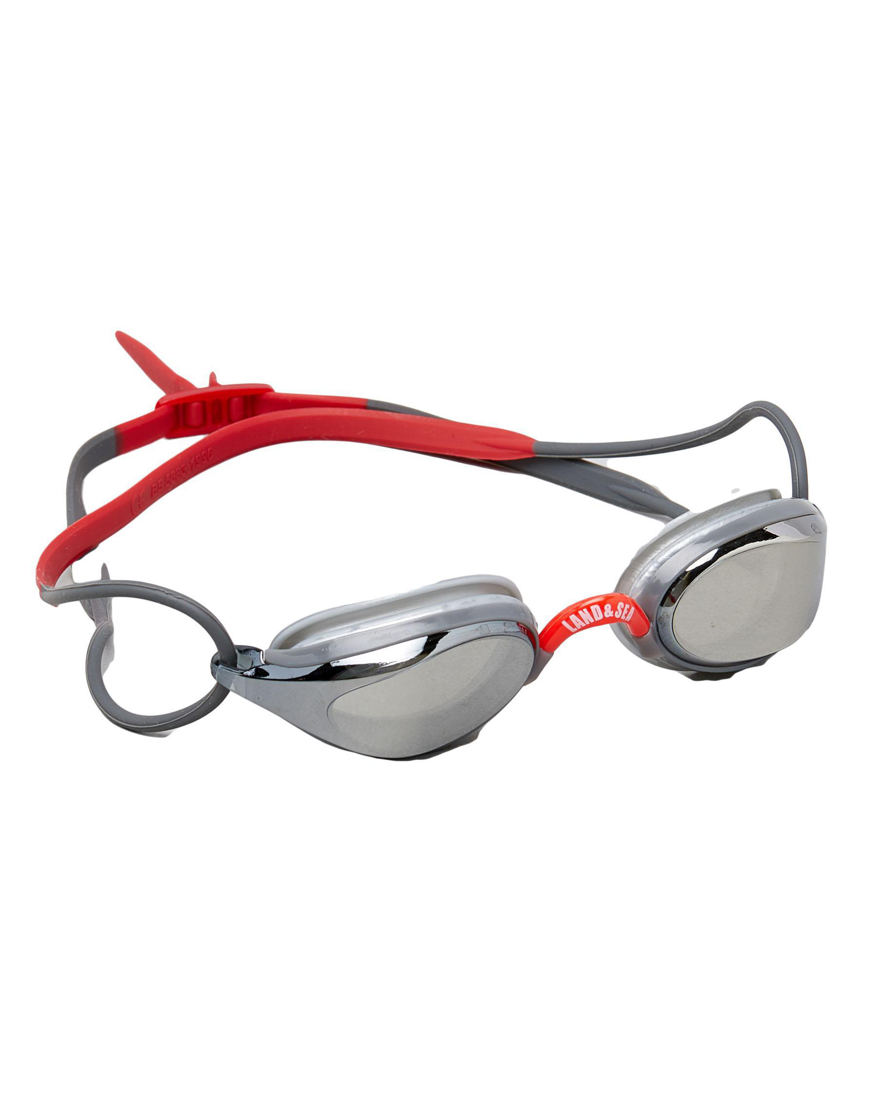 Shop Land & Sea Sports Mirror Race Goggles In Red Fast Shipping