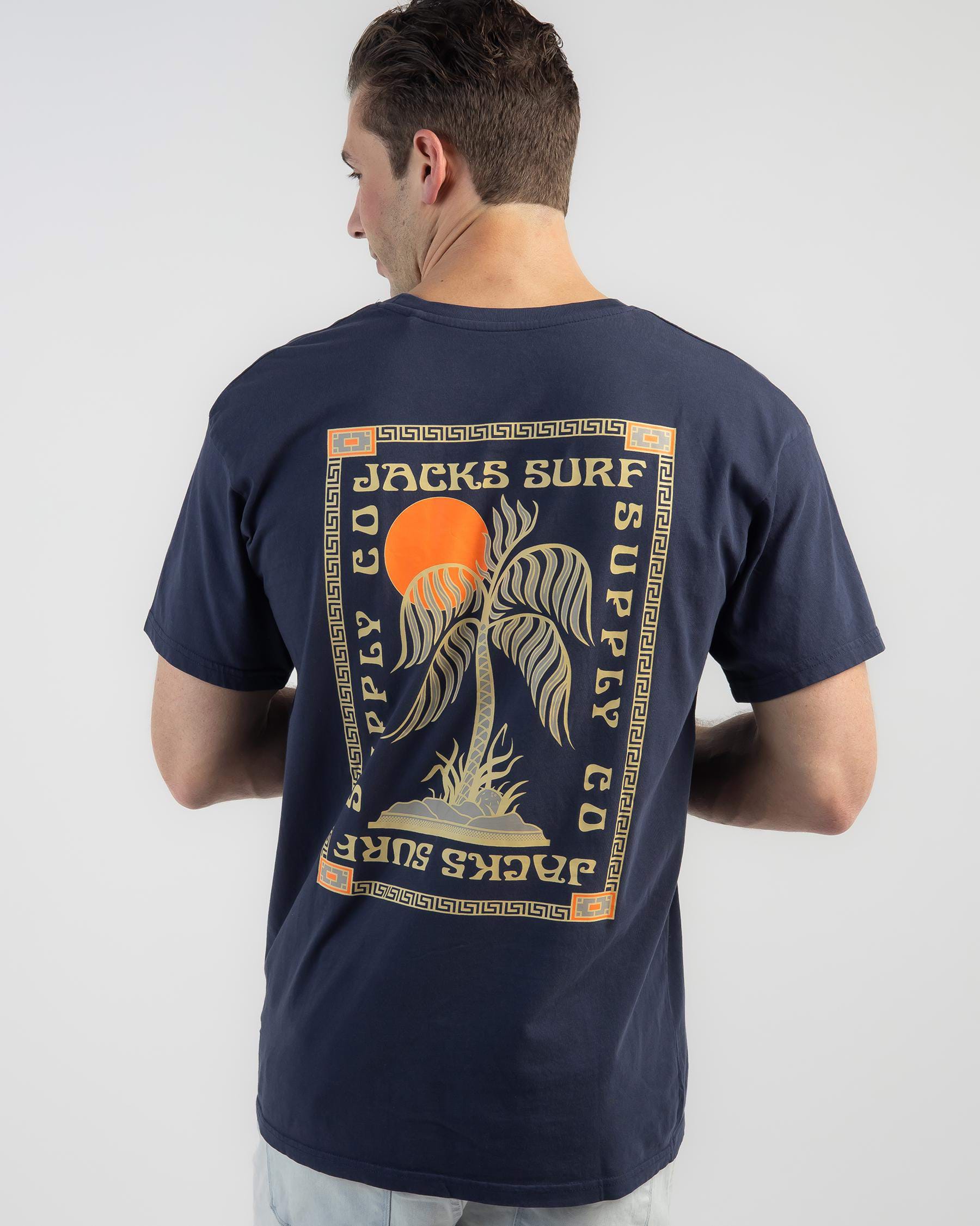 Jacks Palm Beach T-Shirt In Overdye Navy - Fast Shipping & Easy Returns ...