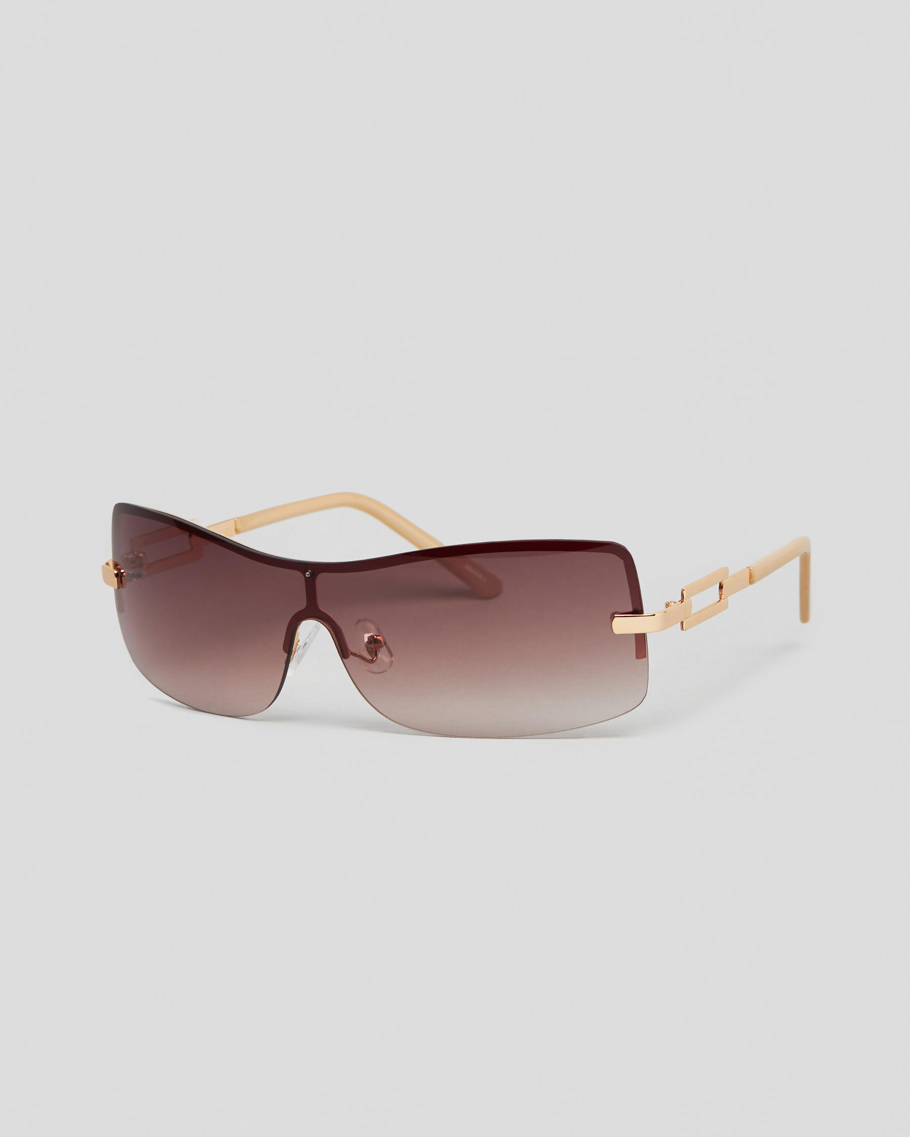 Shop Indie Eyewear Jenny Sunglasses In Gold/grad Brown - Fast Shipping ...