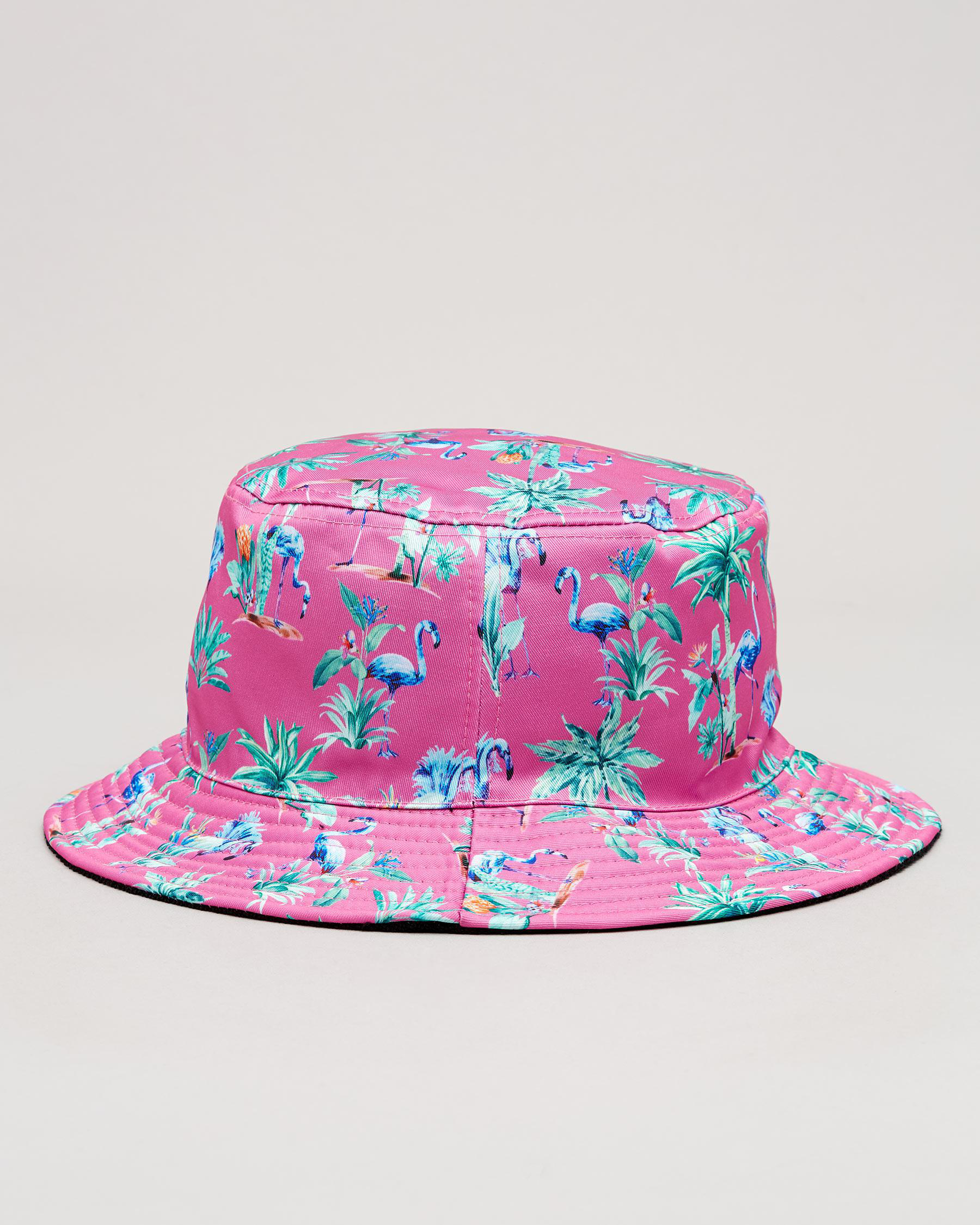 Lucid Oahu Bucket Hat In Pink/ Black 