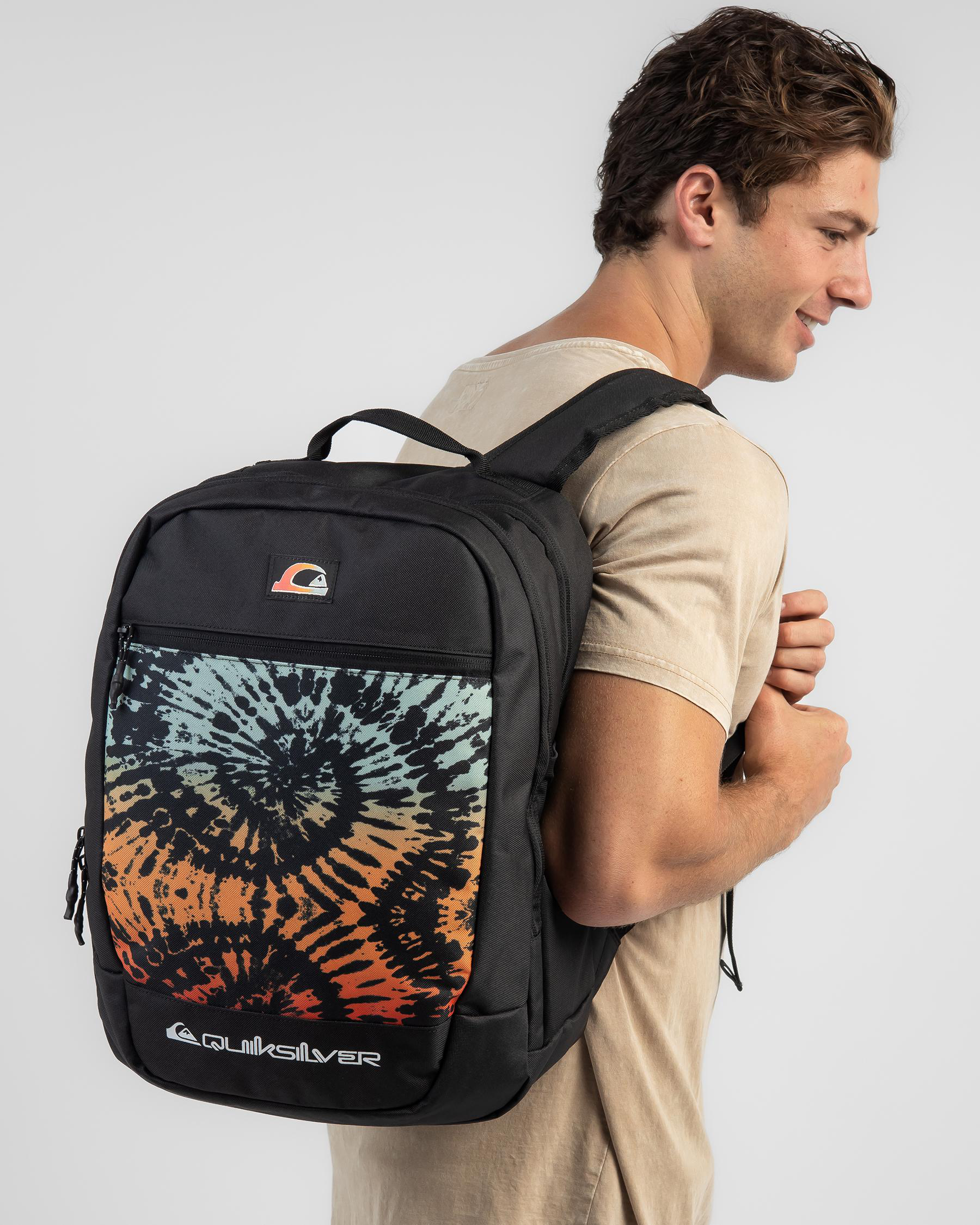 Shop Quiksilver Schoolie Backpack In Gradiant Radical Spirale Fast